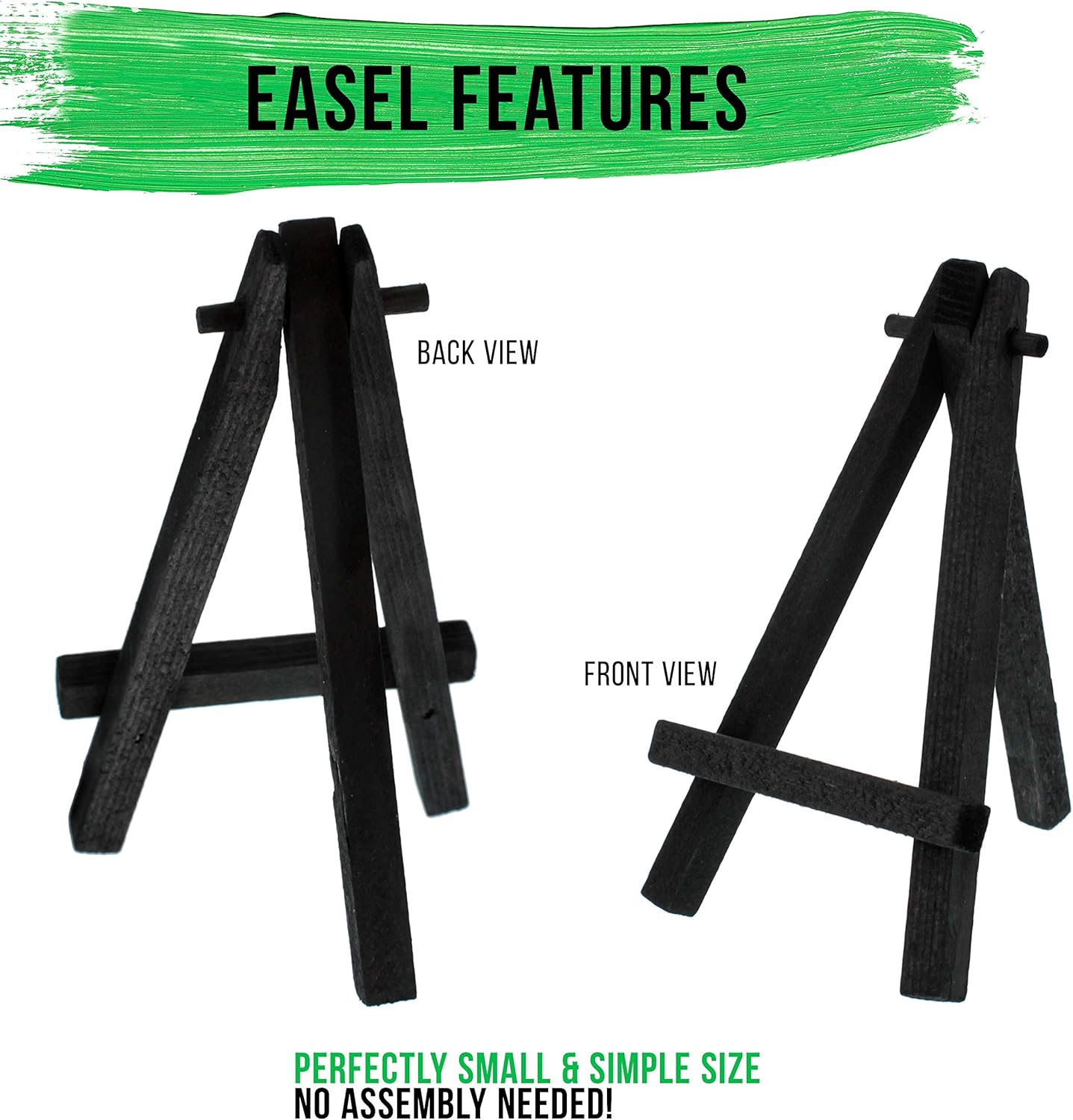 3 x 3 Stretched Canvas with 5 Mini Easel Kit 12 Pack