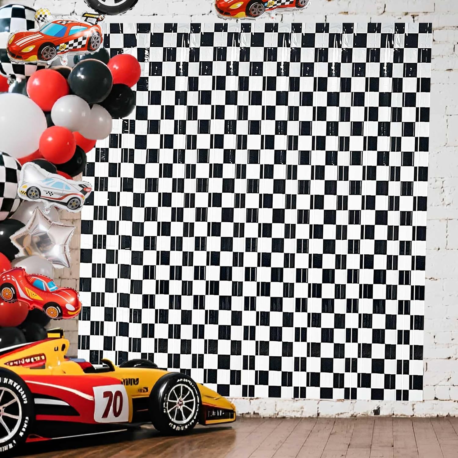 2 Race Car Backdrops for Birthday Parties and Photo Props
