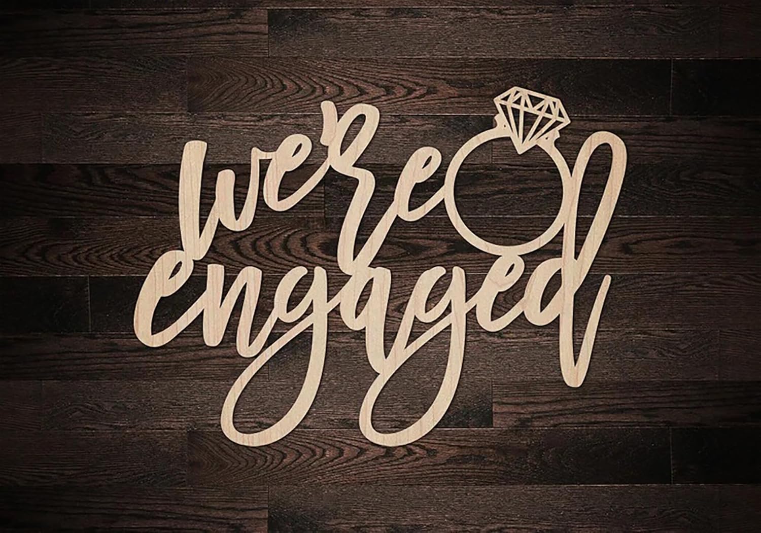 Were Engaged Wooden Sign for Engagement Party Decor