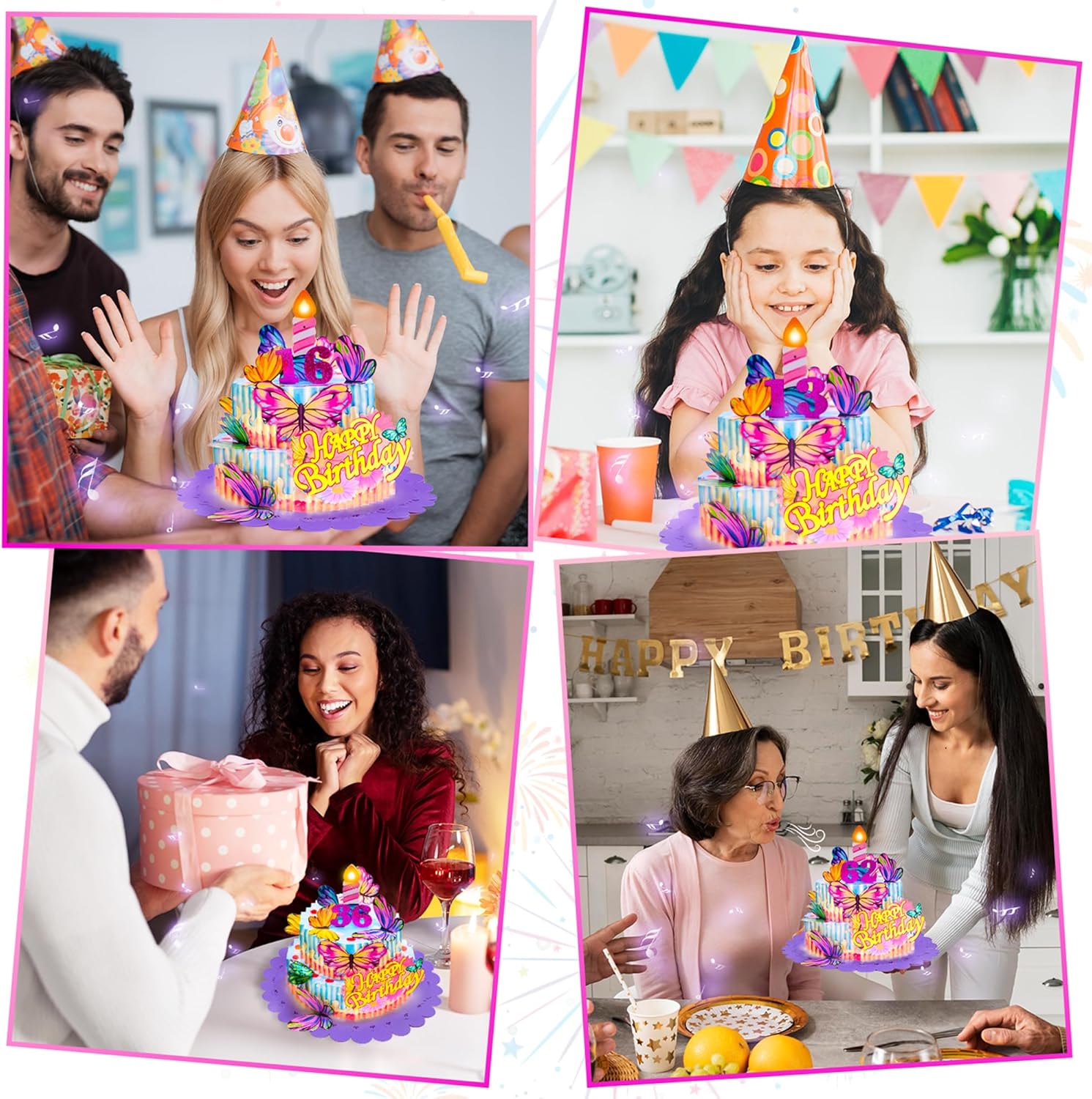 Airpark 3D Pop Up Birthday Card with LED Light and Music