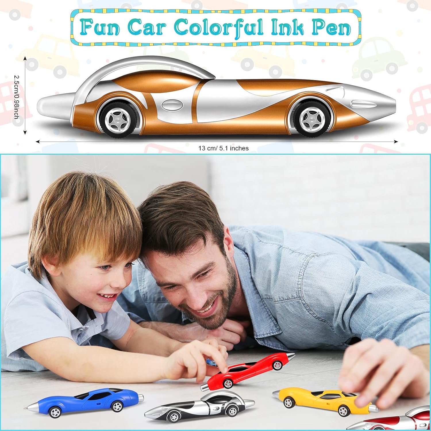 Zonon 24 Pack Colorful Car Tool Ballpoint Pens