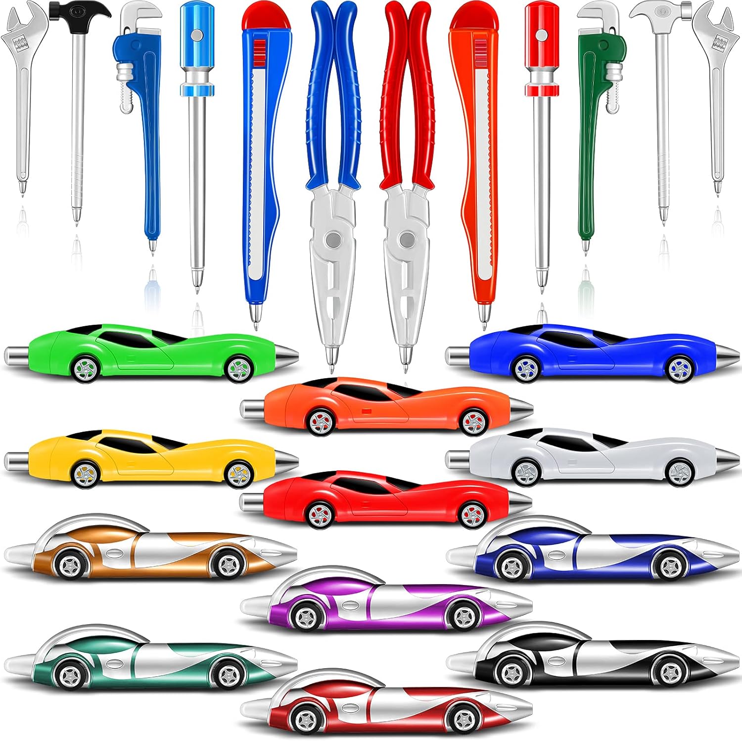 Zonon 24 Pack Colorful Car Tool Ballpoint Pens