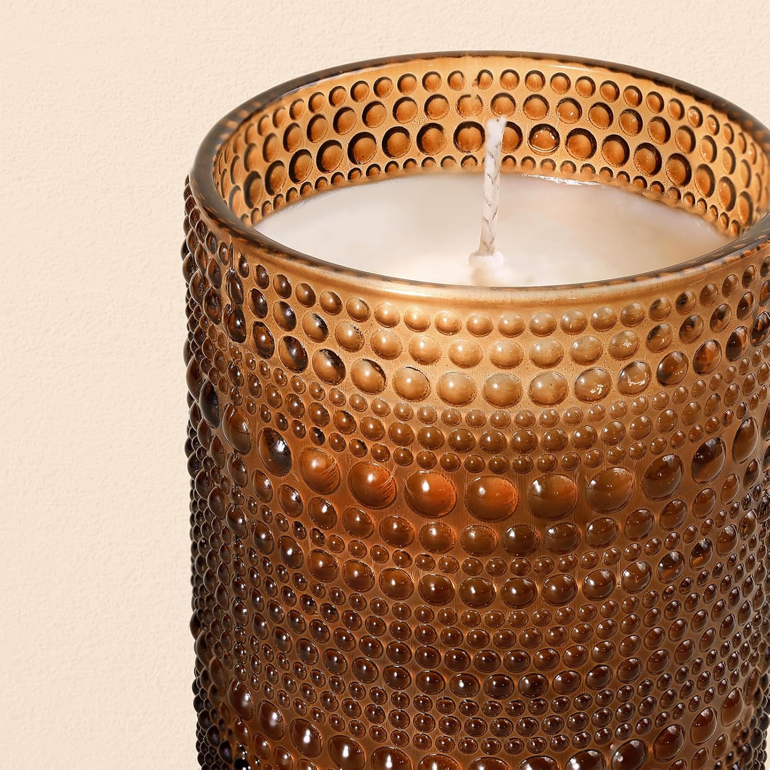 14oz Amber Glass Candle Jars 6 Pack for Candle Making