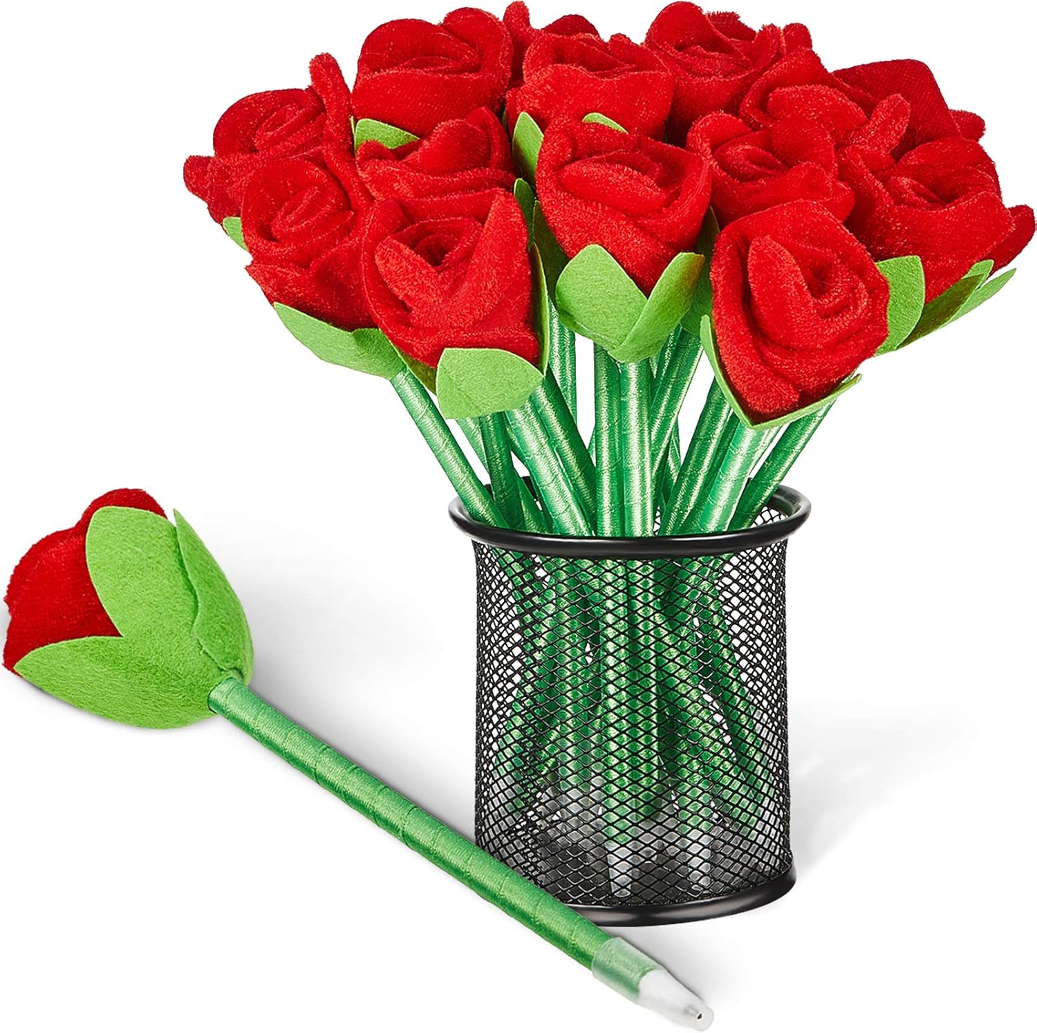 Zonon Valentines Day Rose Design Pens Set of 24