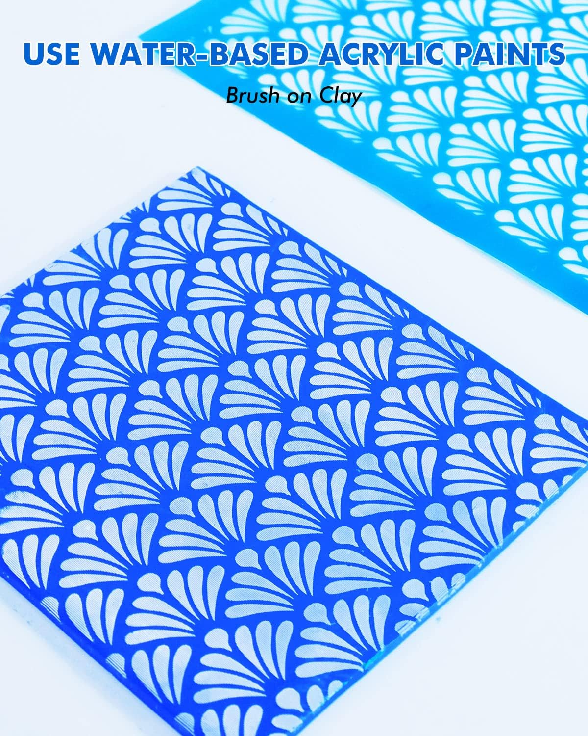Keoker Reusable Polymer Clay Silkscreen Stencils 3PCS