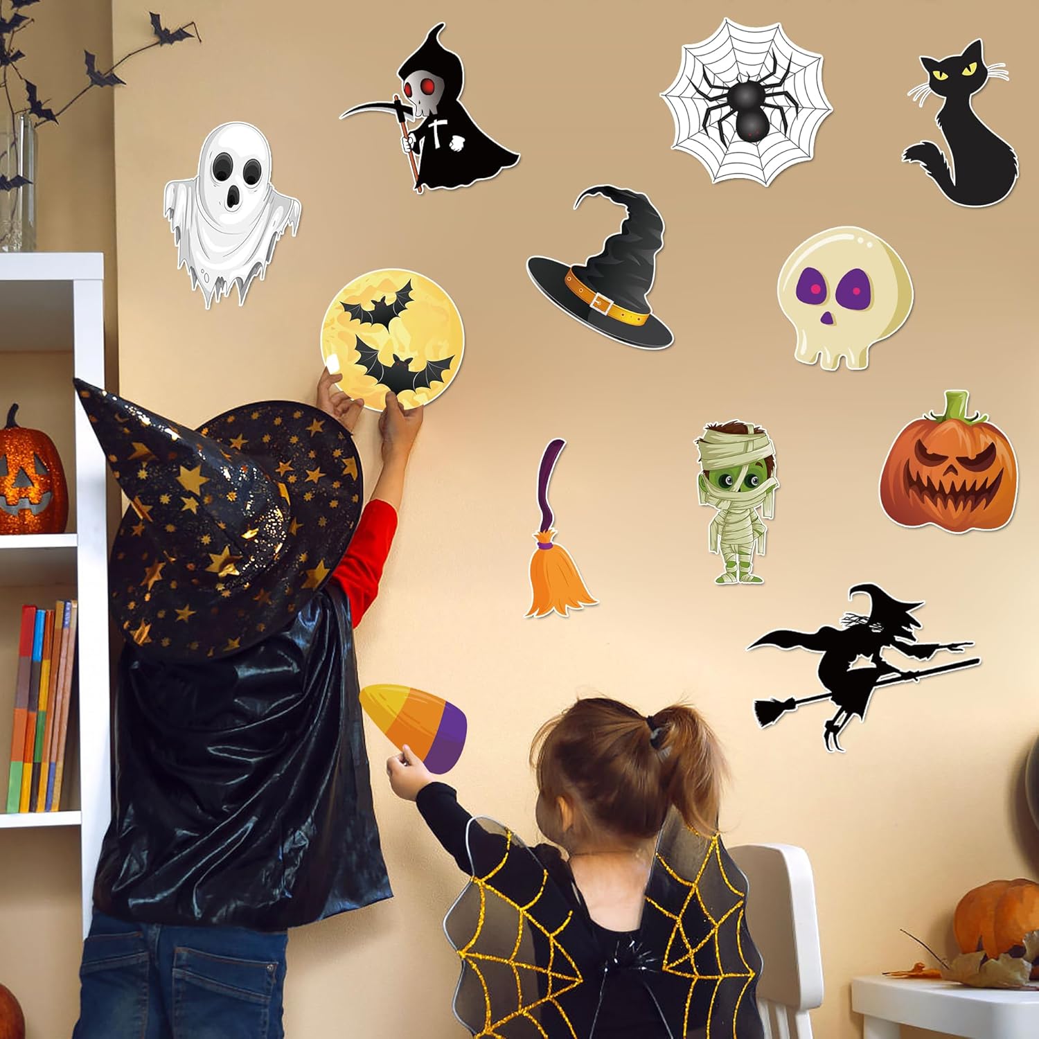Lucleag Halloween Cutouts for Bulletin Board Decoration