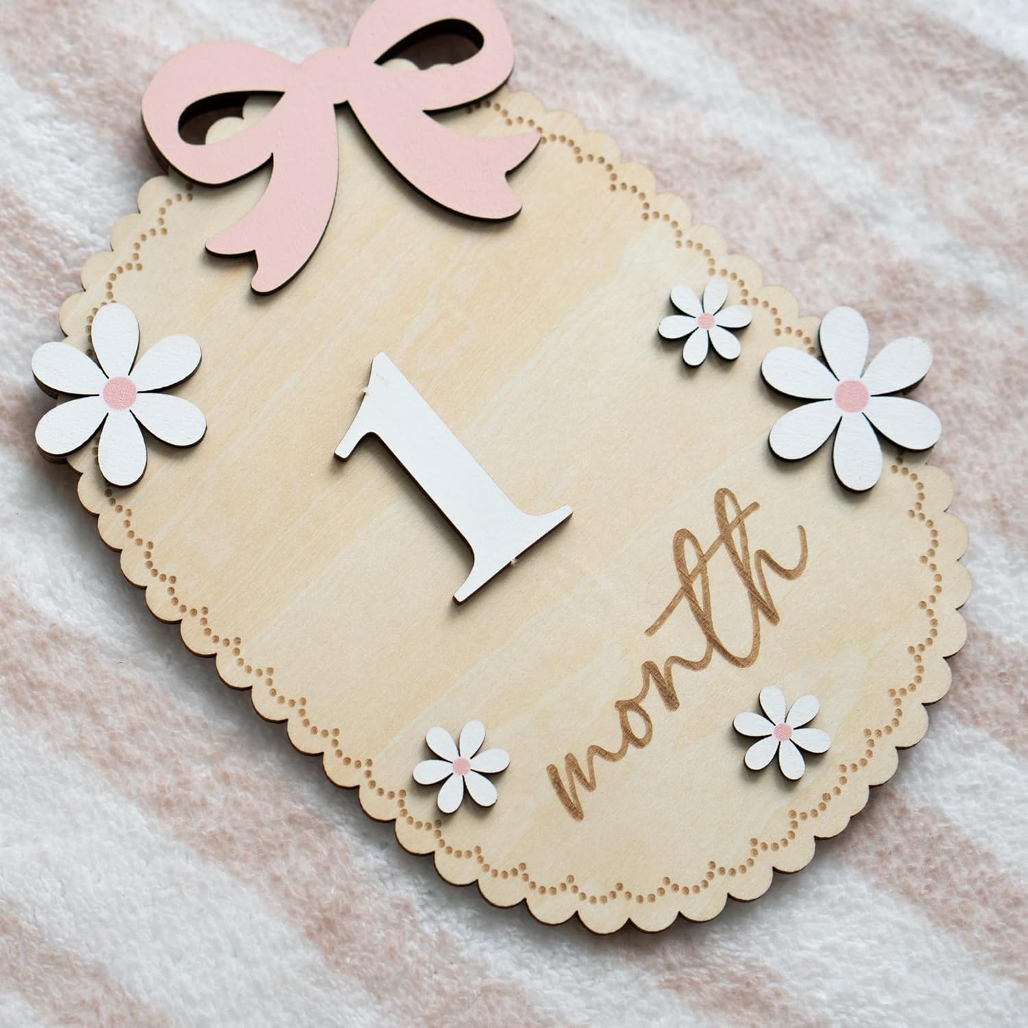 Baby Monthly Milestone Sign Double-Sided 1-12