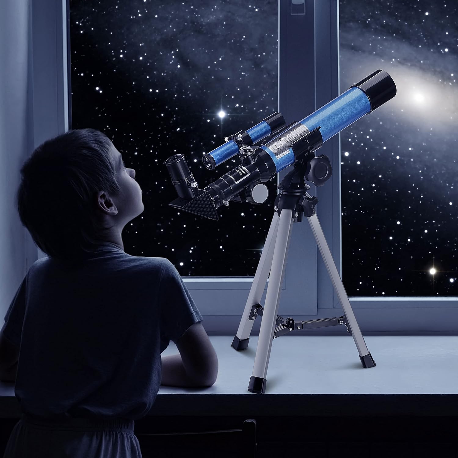 AOMEKIE 40400 Telescope with Tripod and Eyepieces for Astronomy Beginners