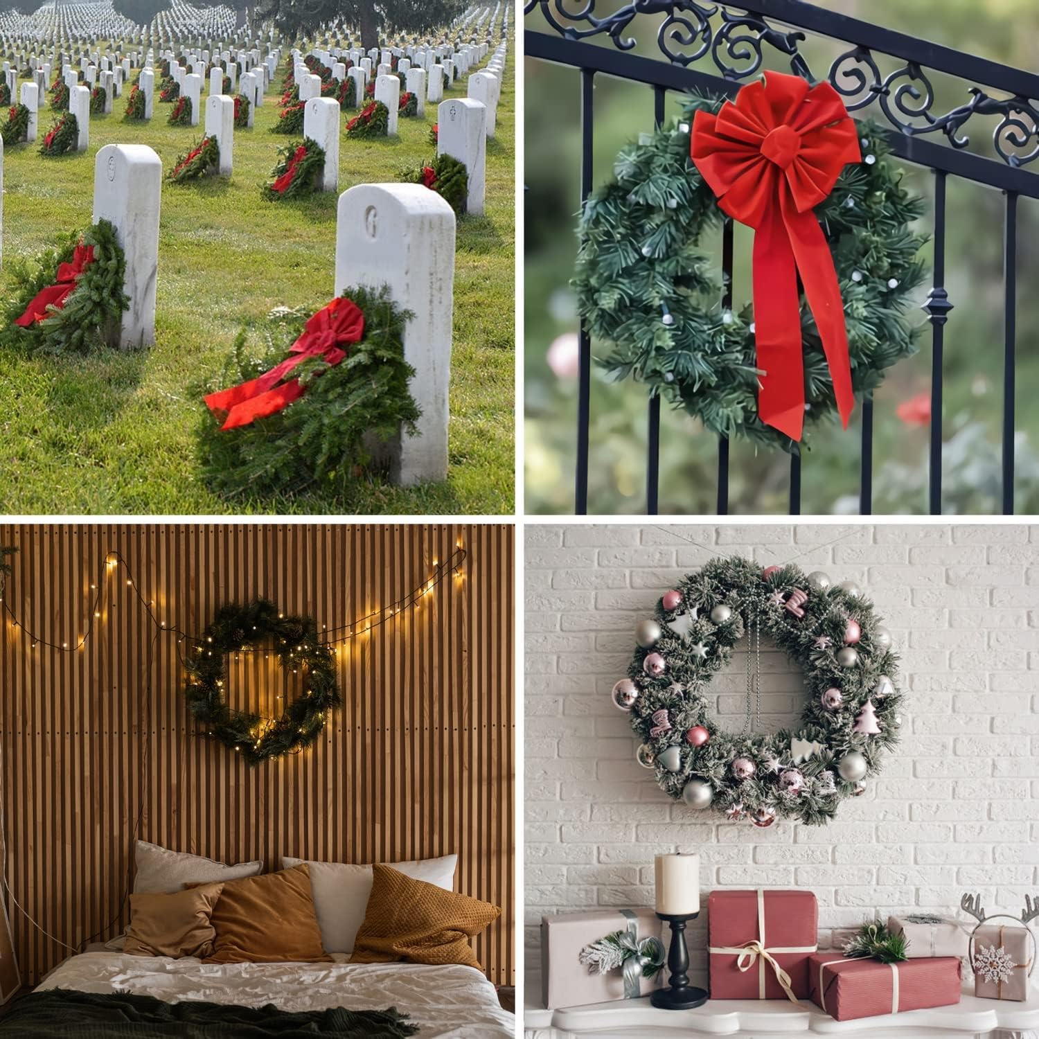 2-Pack 12 Inch Dark Green Wire Wreath Frame