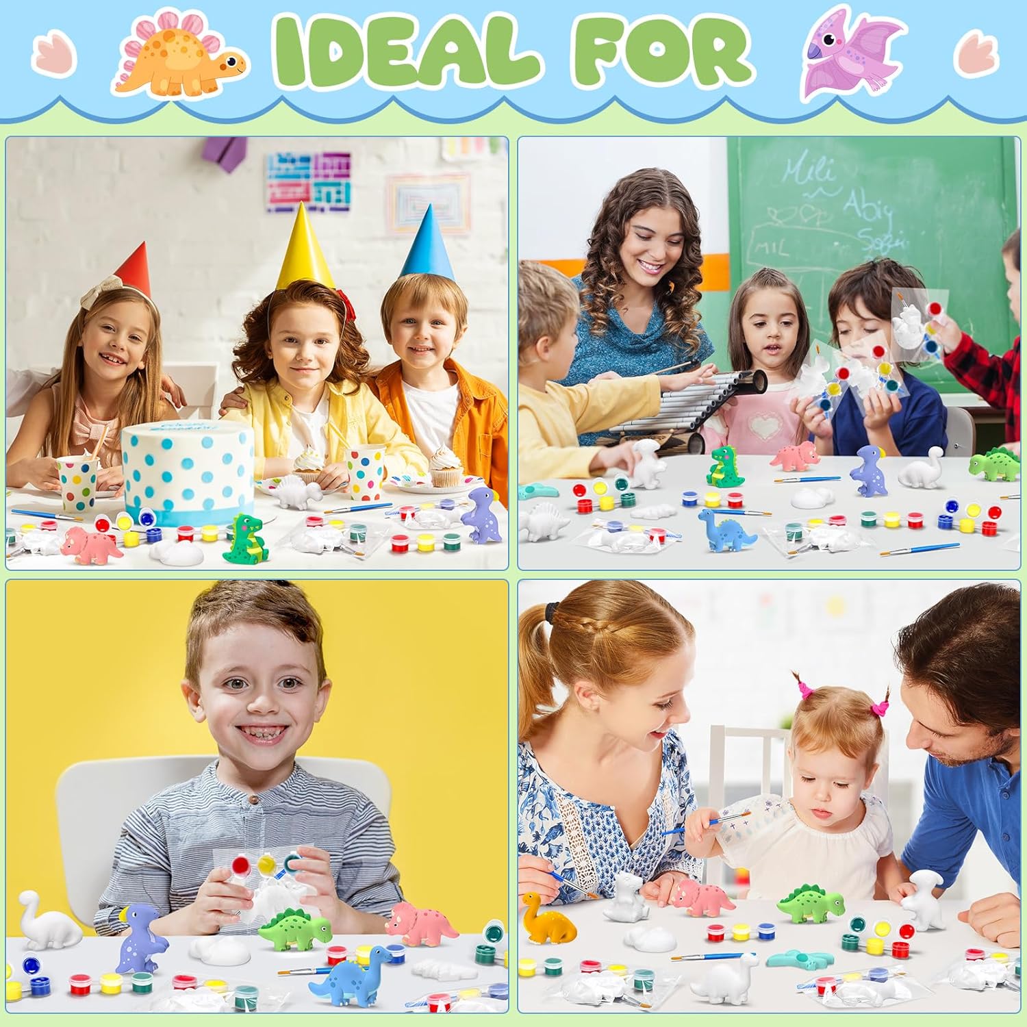 Simgoing 20 Piece Dinosaur DIY Painting Kit