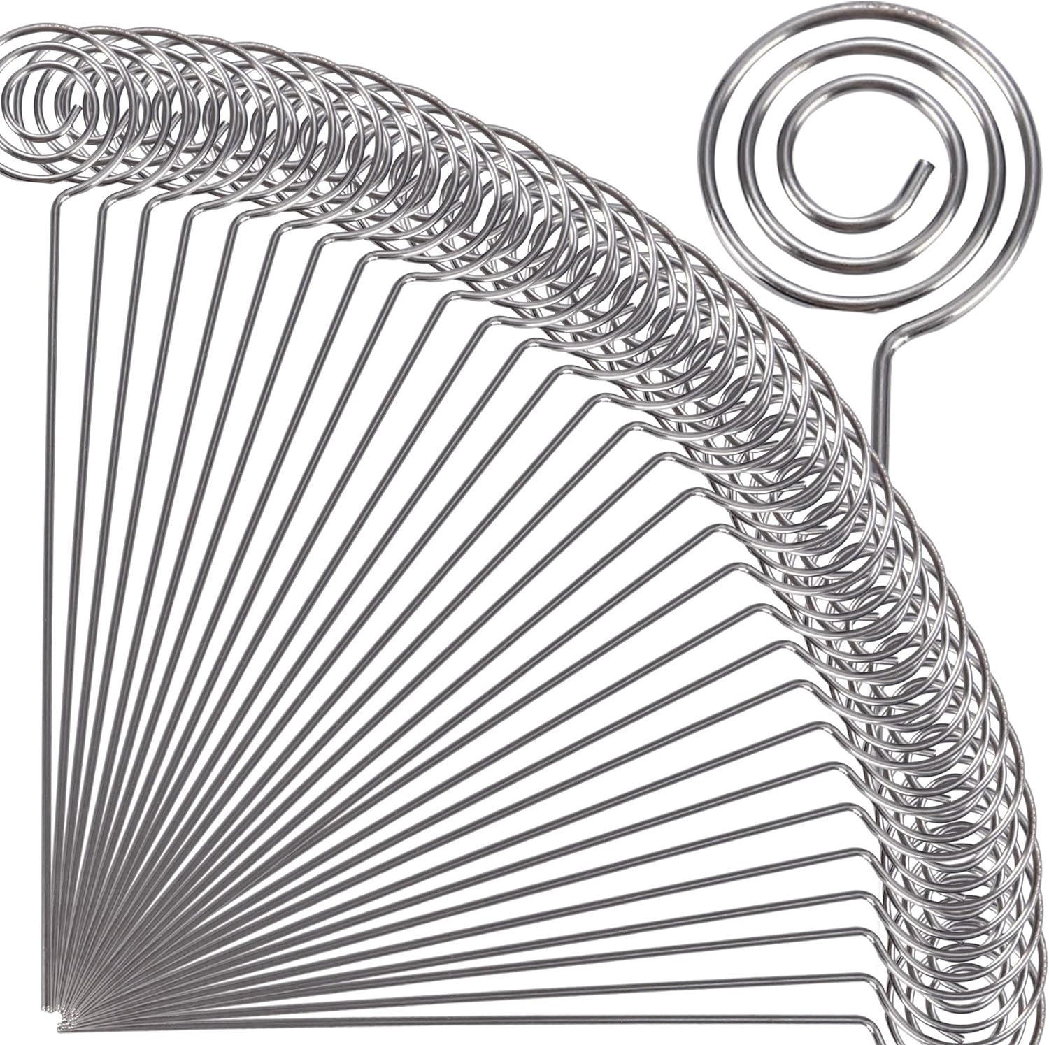 HW 50pcs 47L Metal Ring Clip for Memo and Table Card Holders