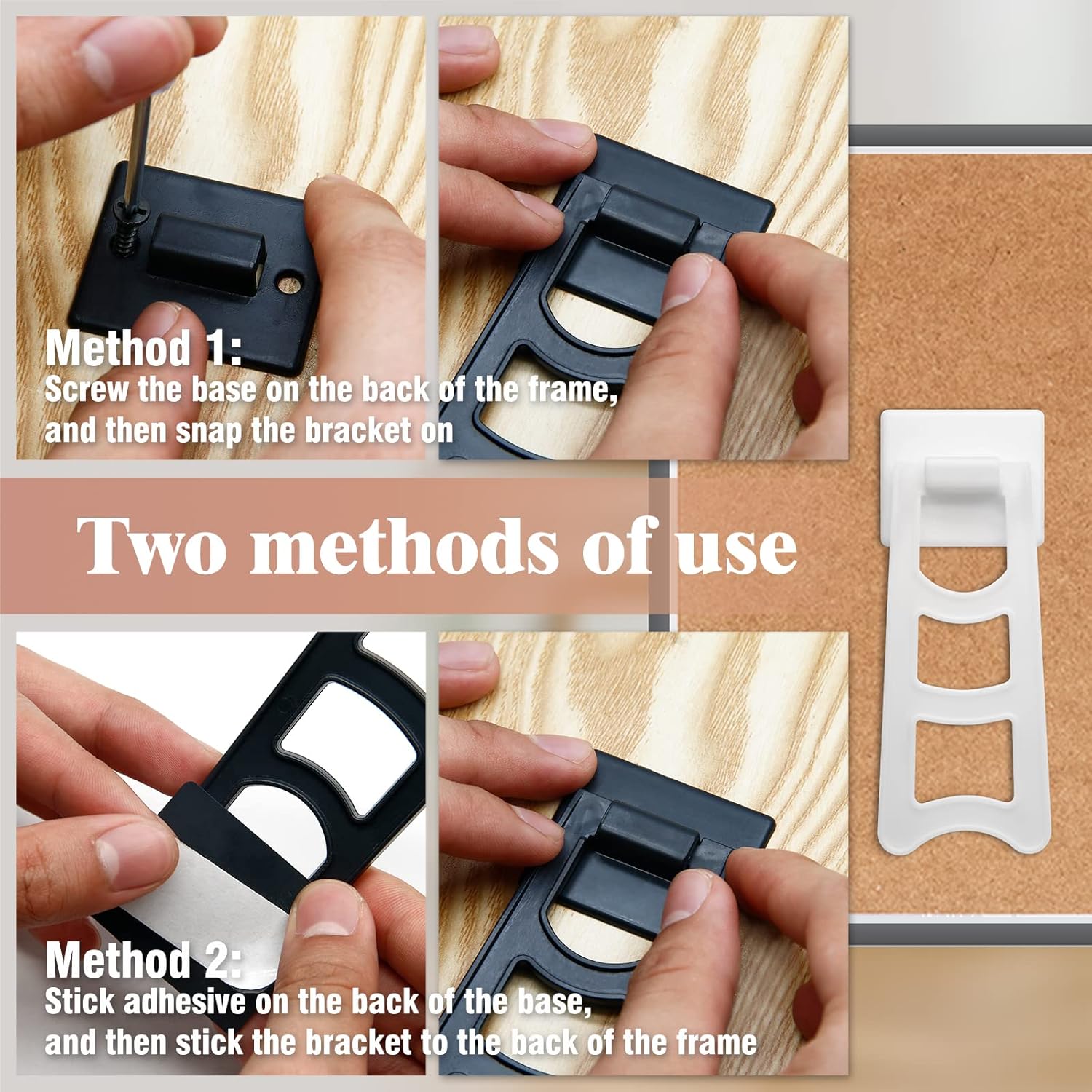 4 White Plastic Frame Easel Back Stand 12 Pcs