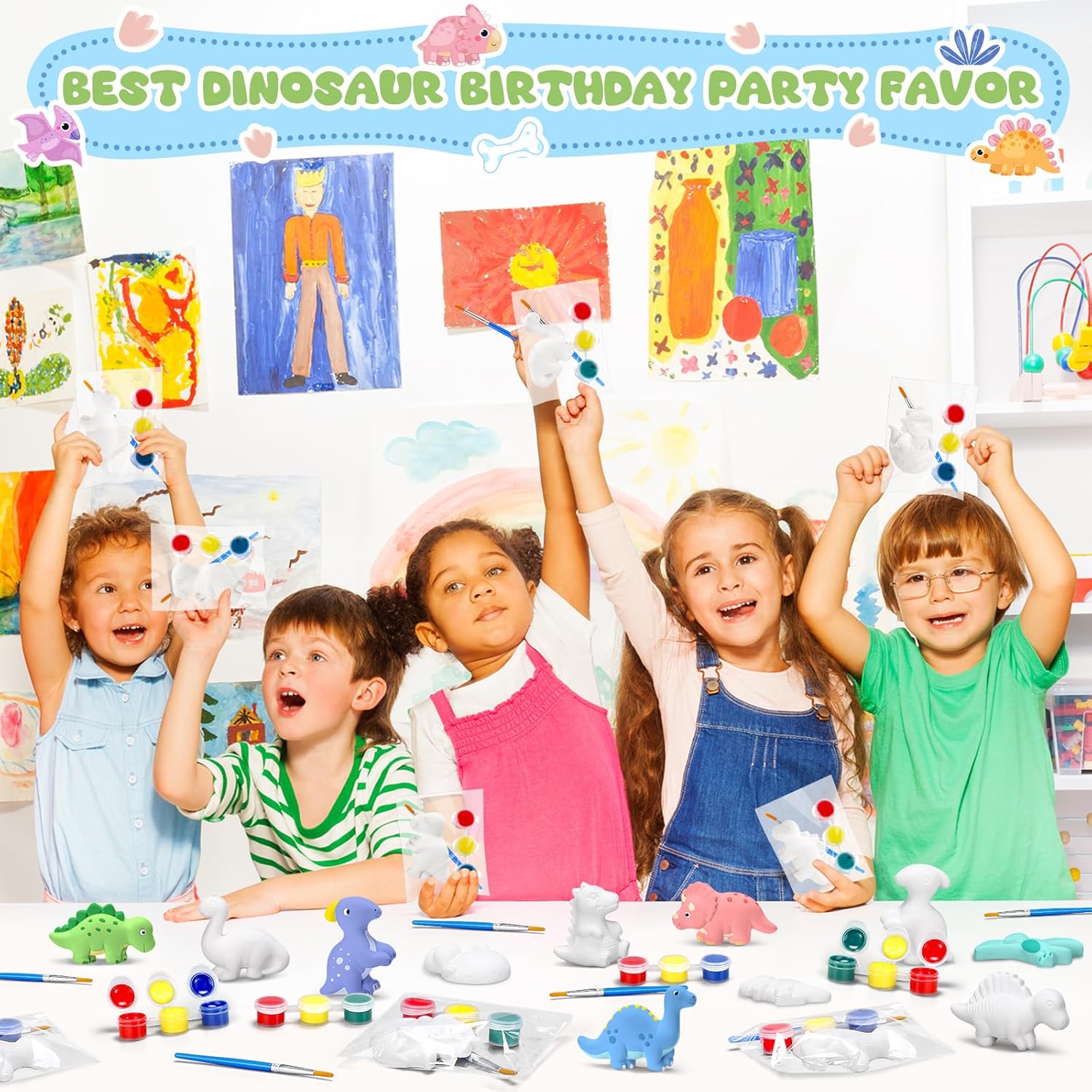 Simgoing 20 Piece Dinosaur DIY Painting Kit