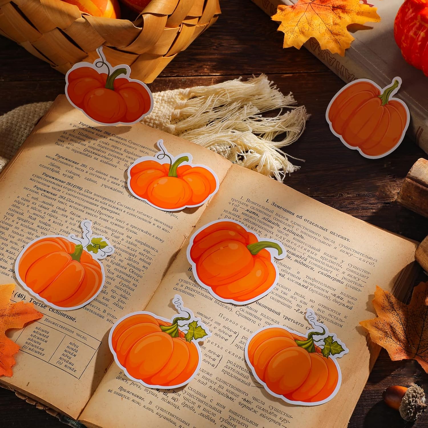 60 Piece Pumpkin Cutouts for Fall Bulletin Board Decor
