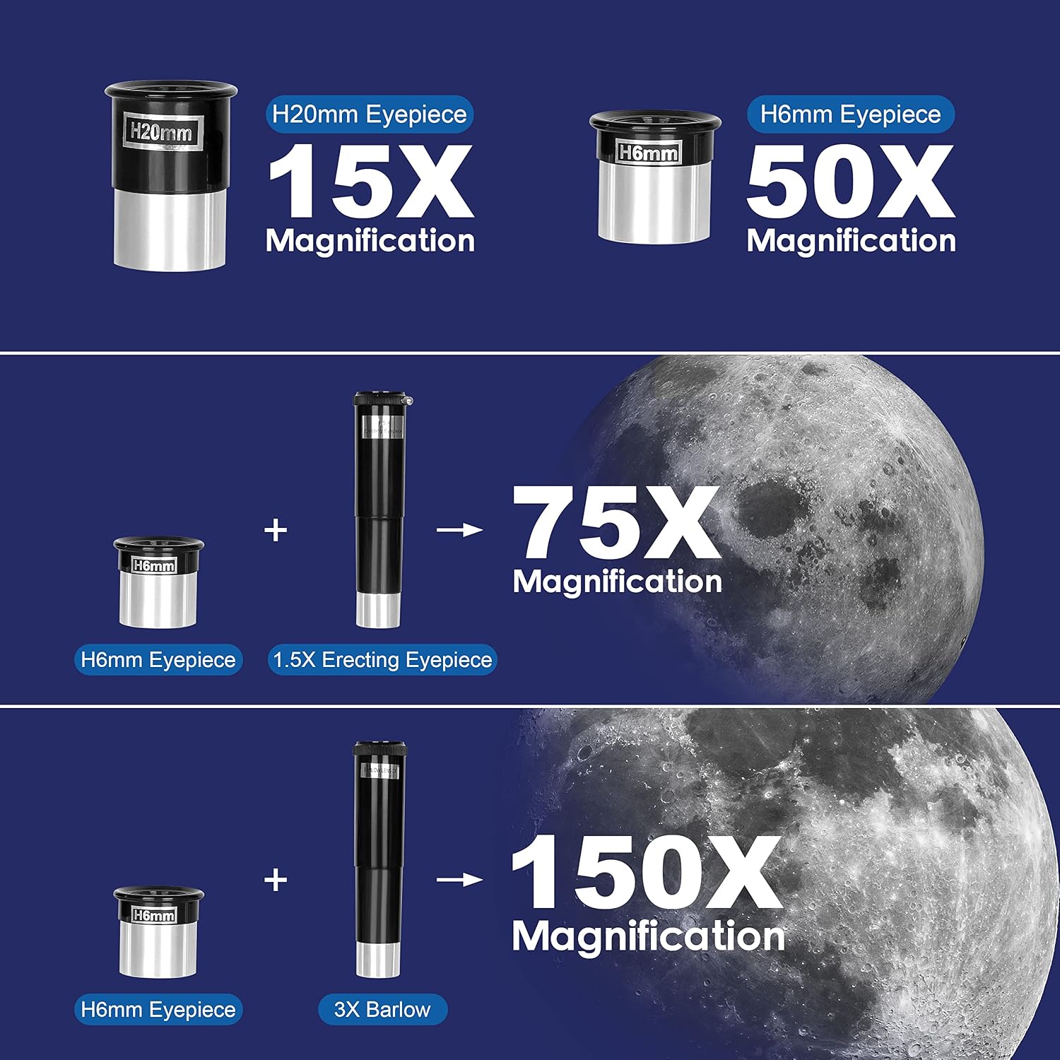 AOMEKIE 70mm Telescope with 300mm Tripod and Smartphone Adapter for Beginners