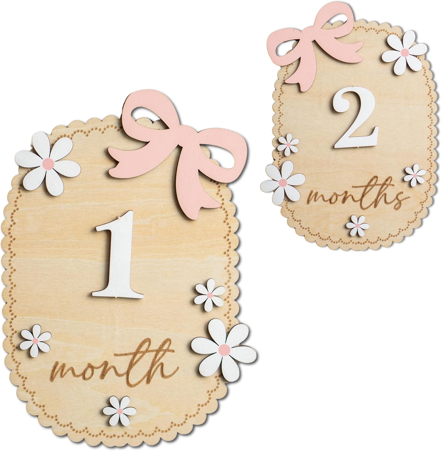 Baby Monthly Milestone Sign Double-Sided 1-12