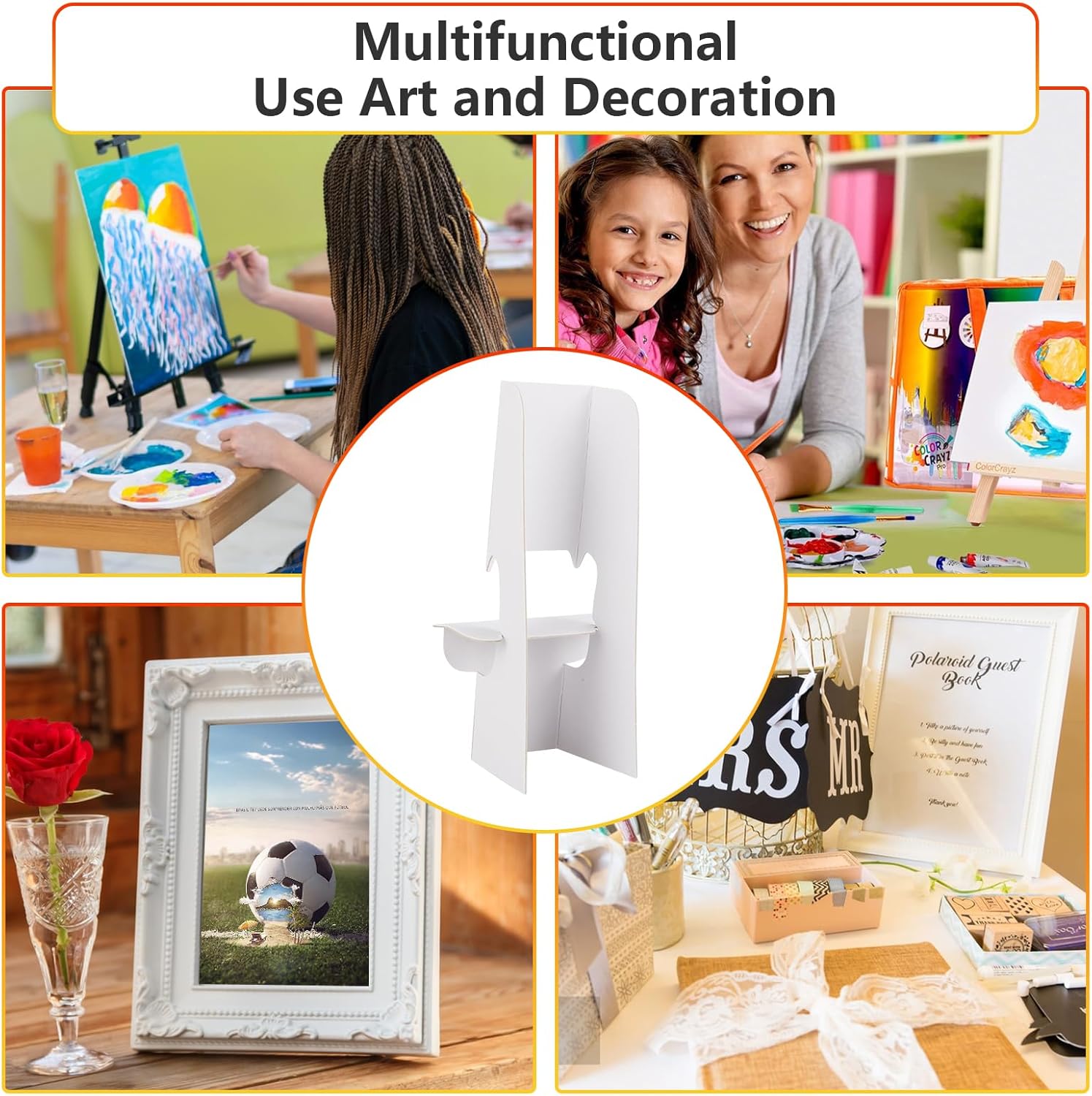 SHUESS 100 Pack 7 Inch Self Adhesive Cardboard Easel Backs