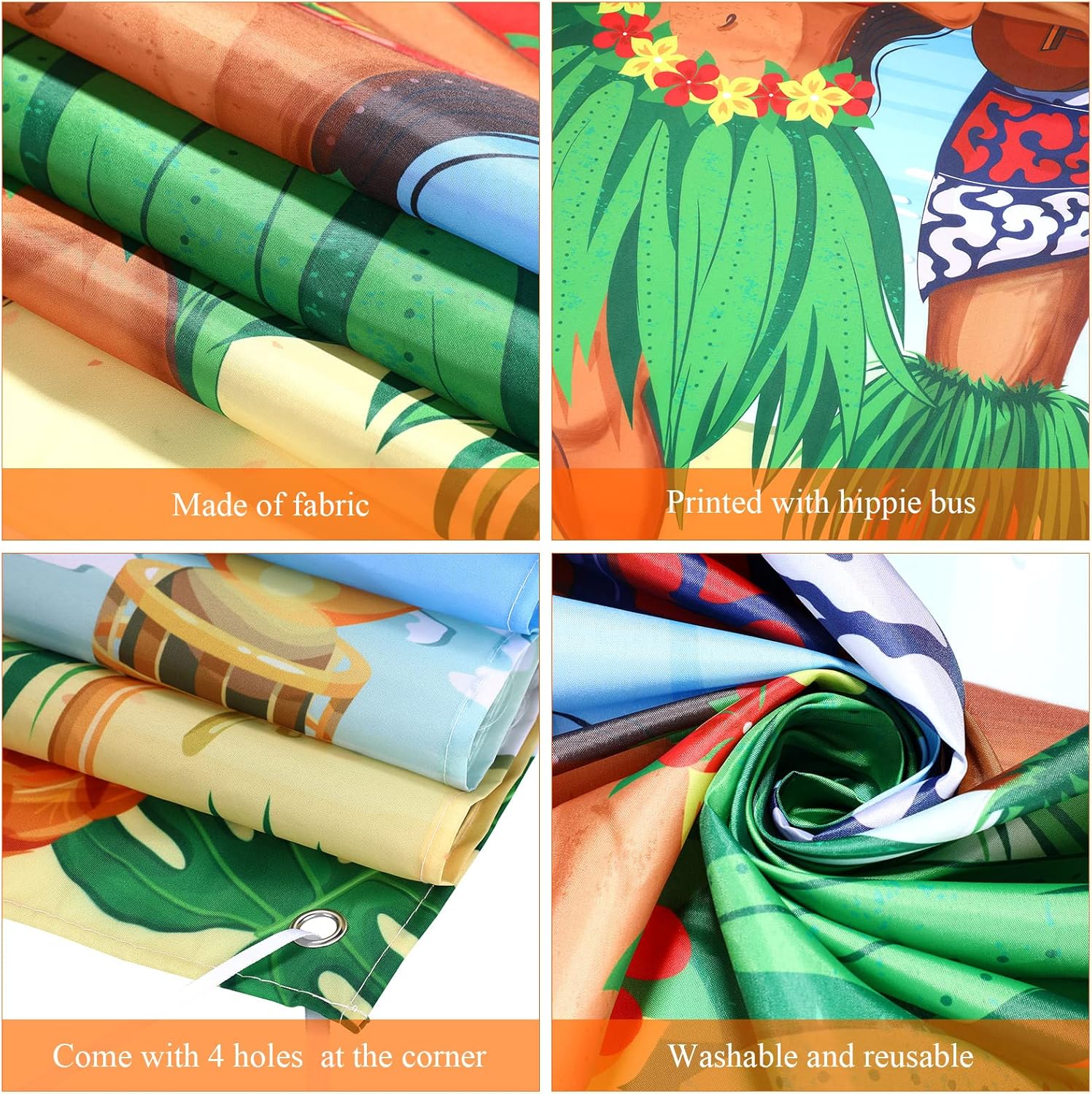 Frienda Luau Couple Photo Door Banner for Tropical Party