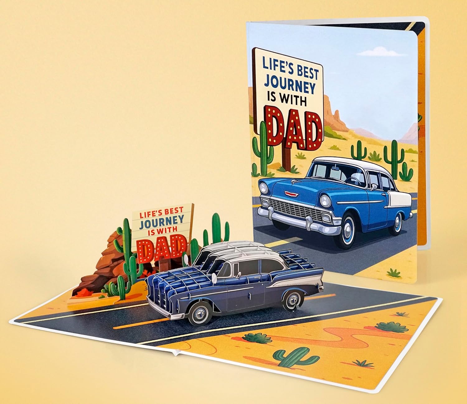 CUTPOPUP 3D Birthday Pop Up Card with Classic Car