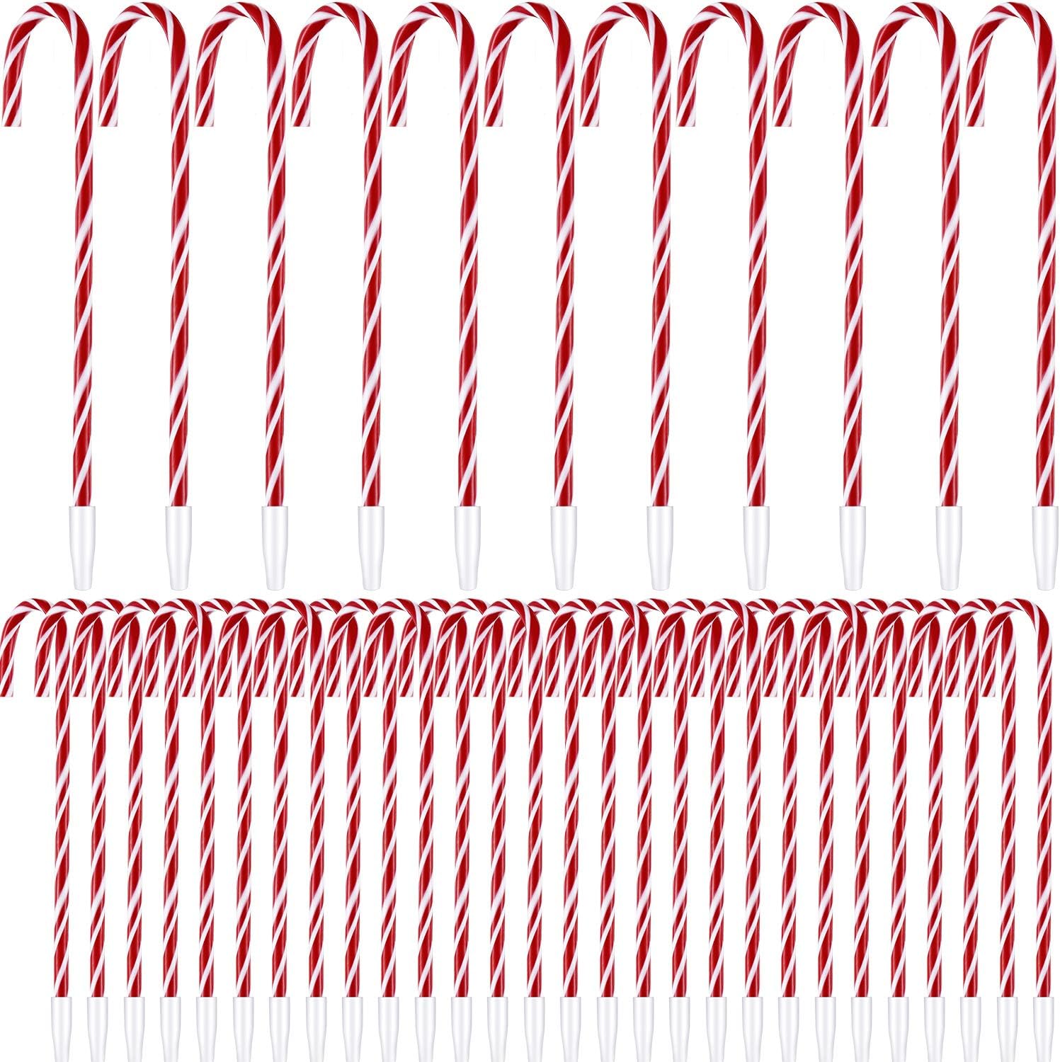 Outus 96 Piece Christmas Candy Cane Pens with Black Ink