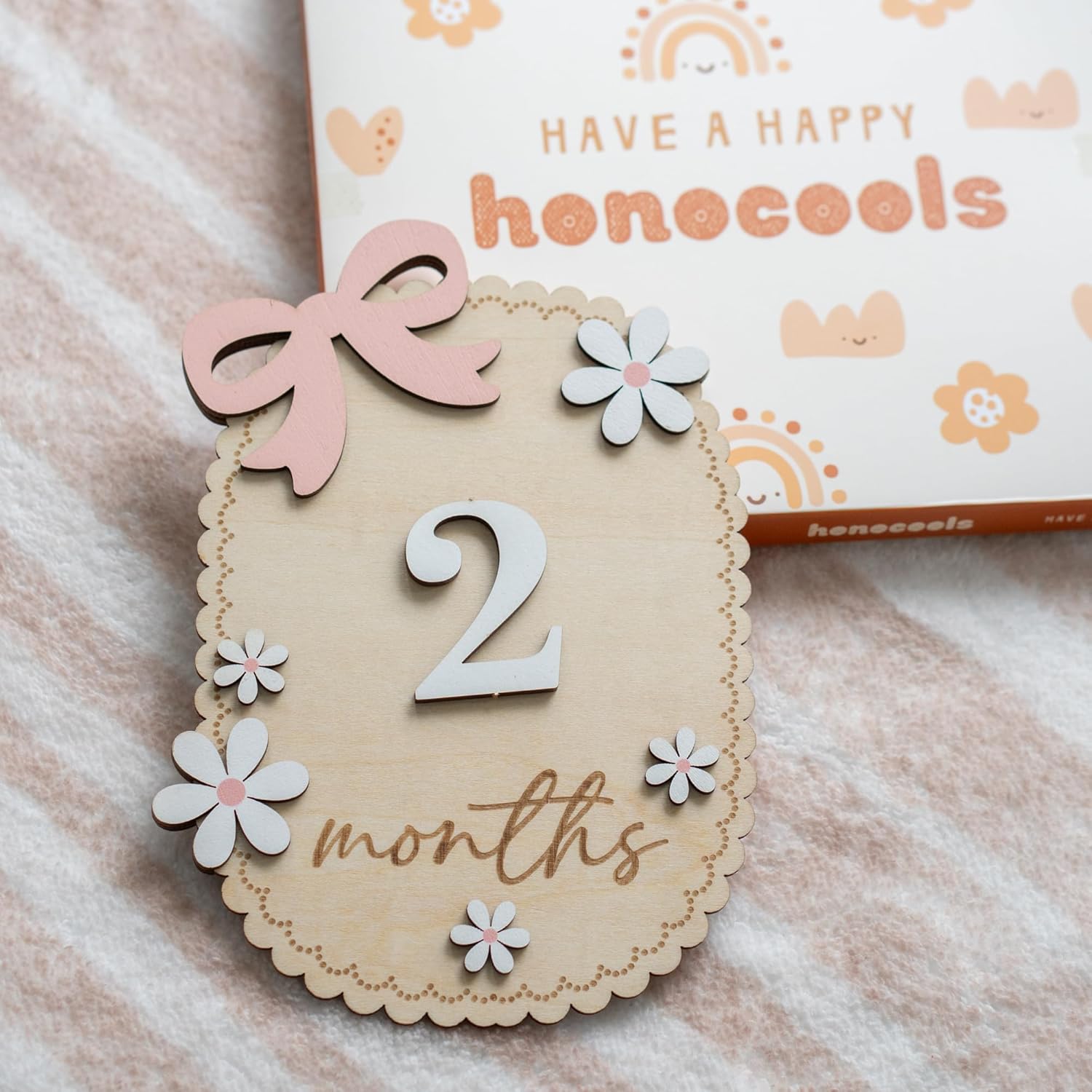 Baby Monthly Milestone Sign Double-Sided 1-12
