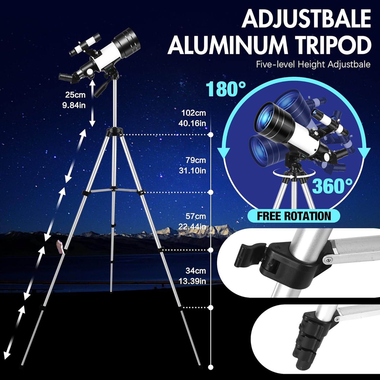 HUGERSTAR 70mm Telescope for Adults and Kids