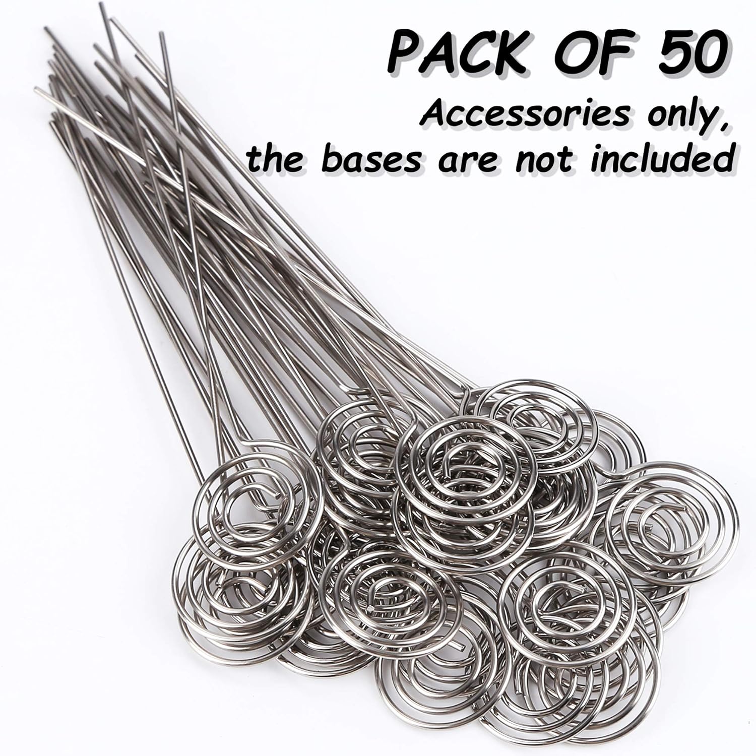 HW 50pcs 47L Metal Ring Clip for Memo and Table Card Holders