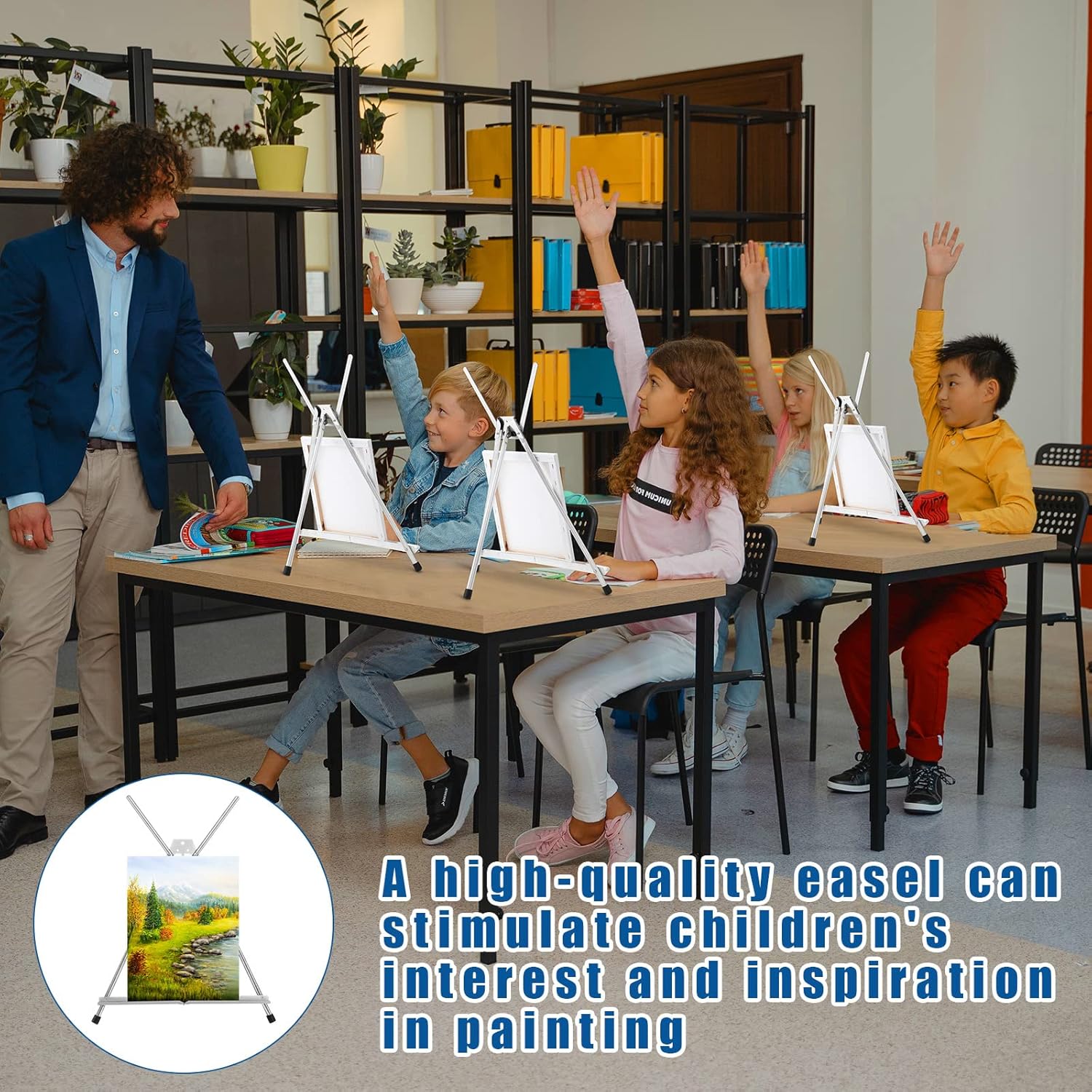 Xinnun 12 Pcs Adjustable Aluminum Easel Stand for Canvas Painting Display