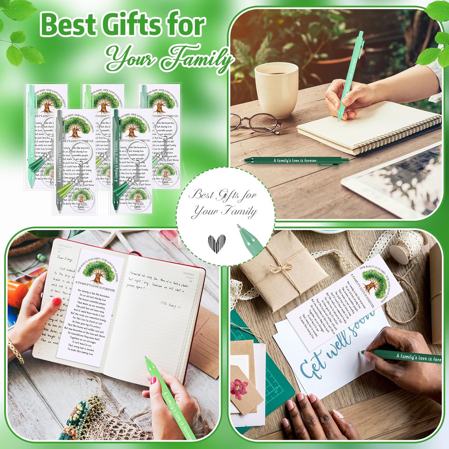 20 Piece Family Reunion Gift Set with Pens and Keychains