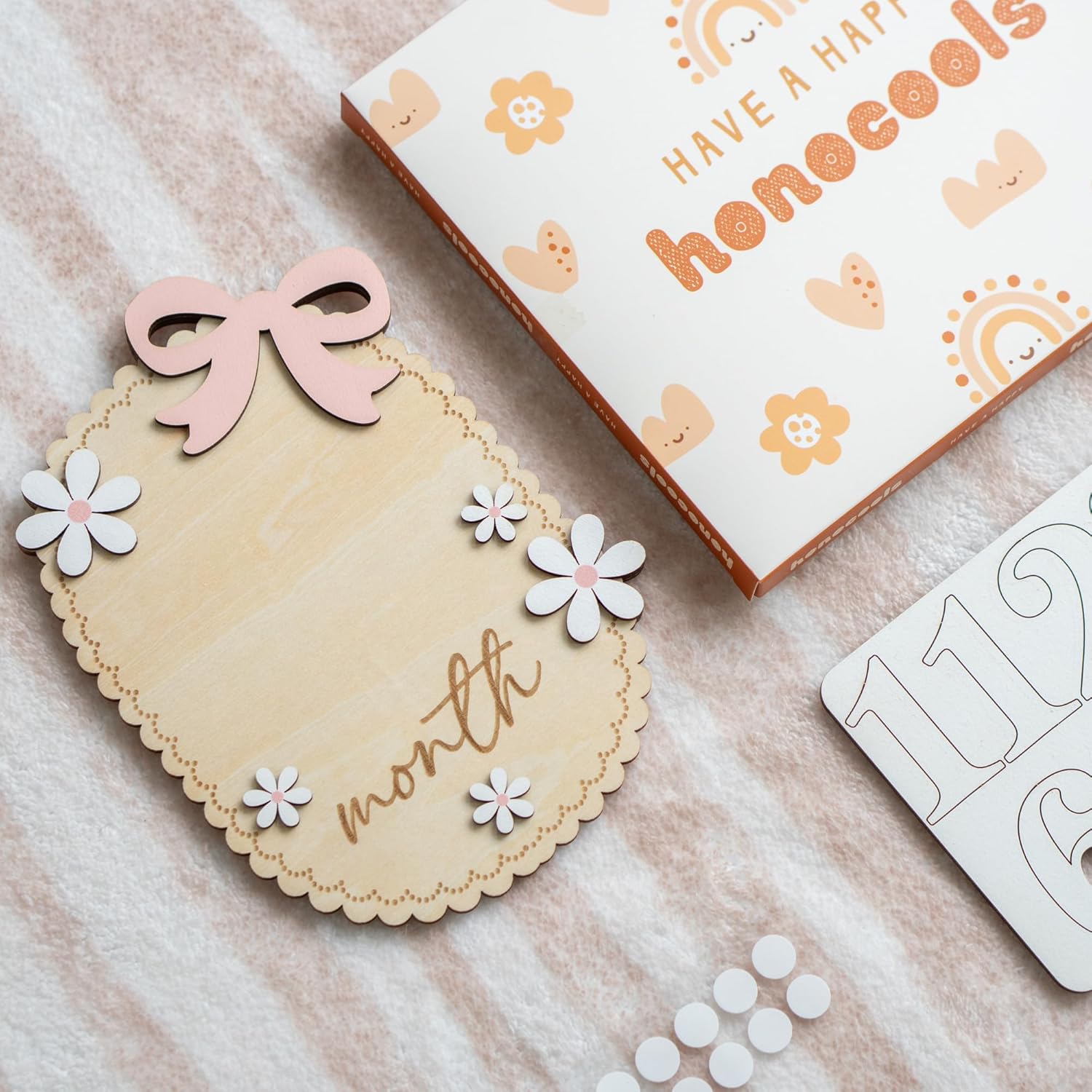 Baby Monthly Milestone Sign Double-Sided 1-12
