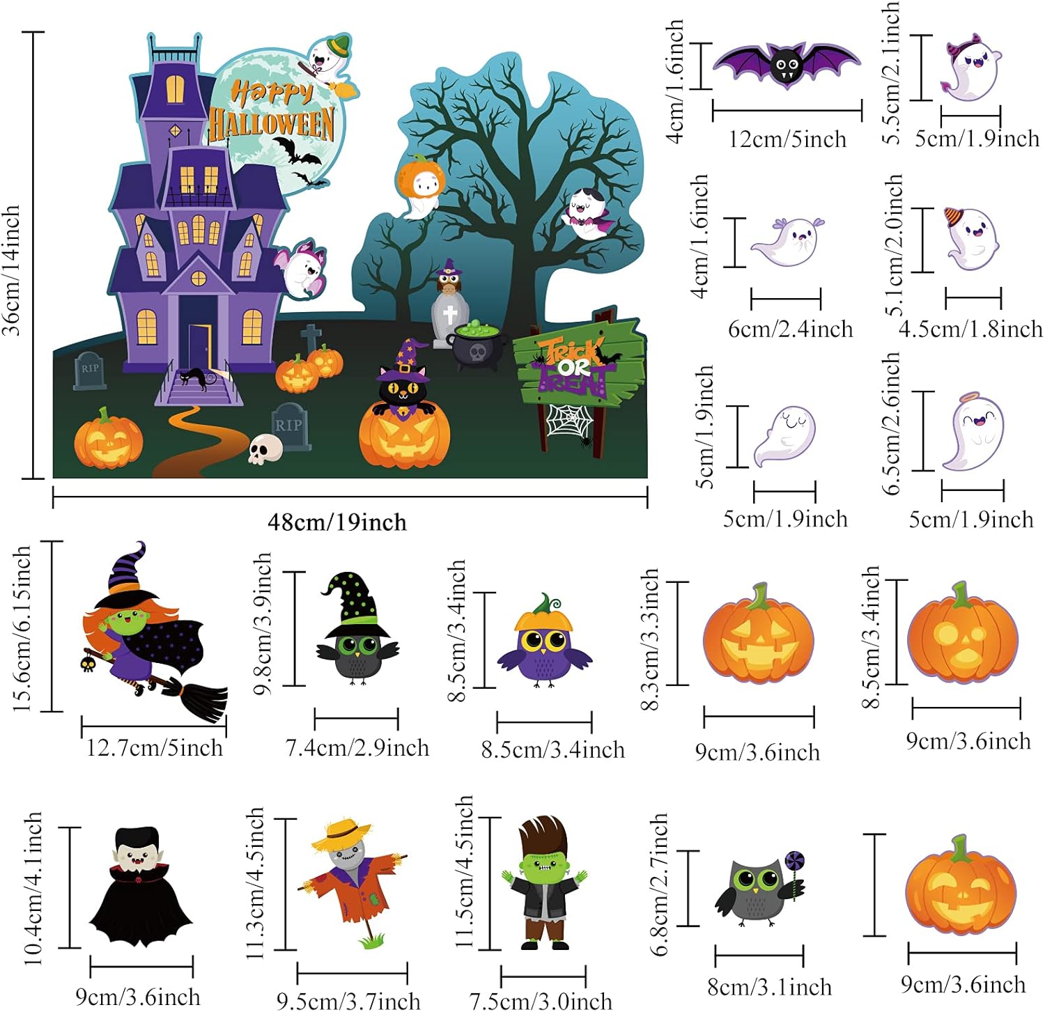 Halloween Bulletin Board Decorations 25 Piece Set