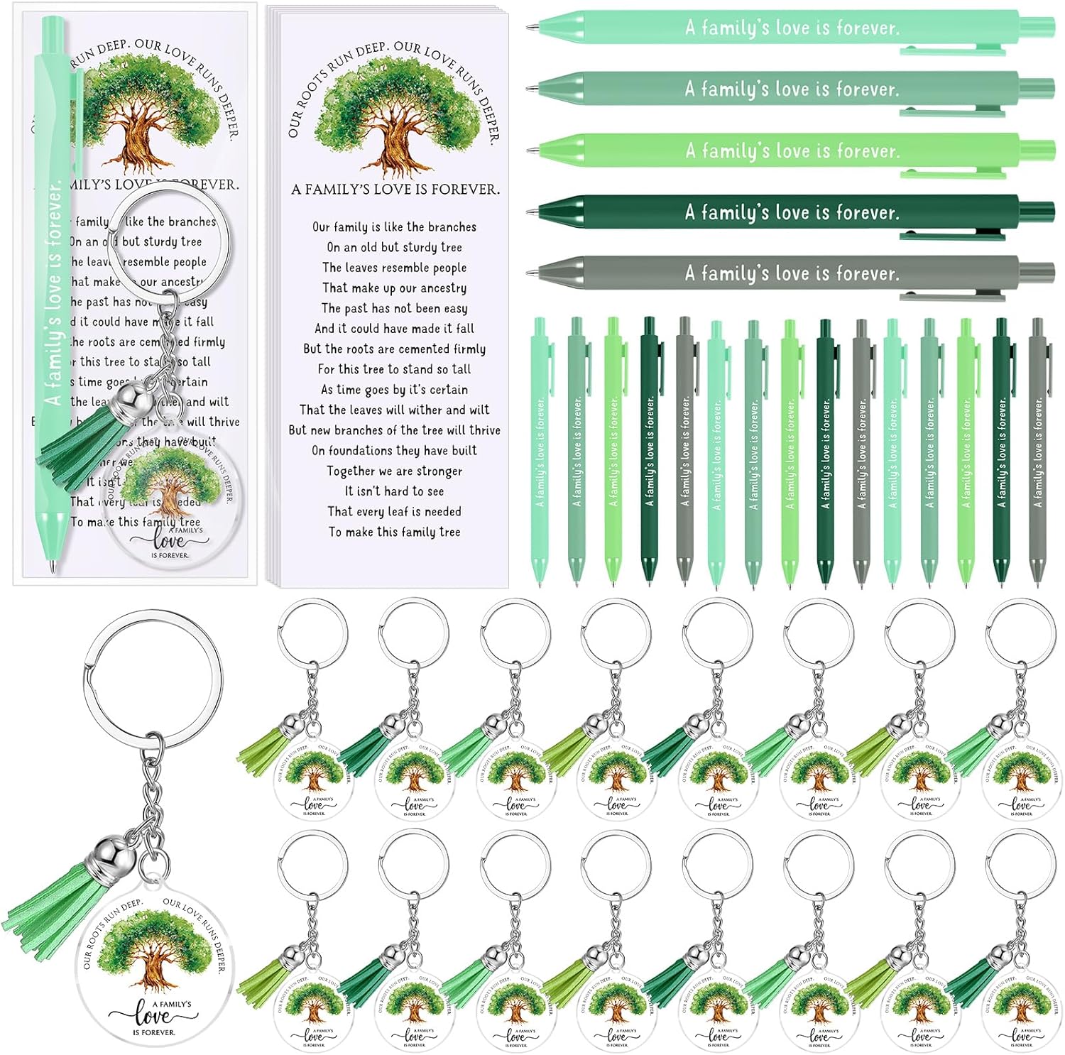 20 Piece Family Reunion Gift Set with Pens and Keychains