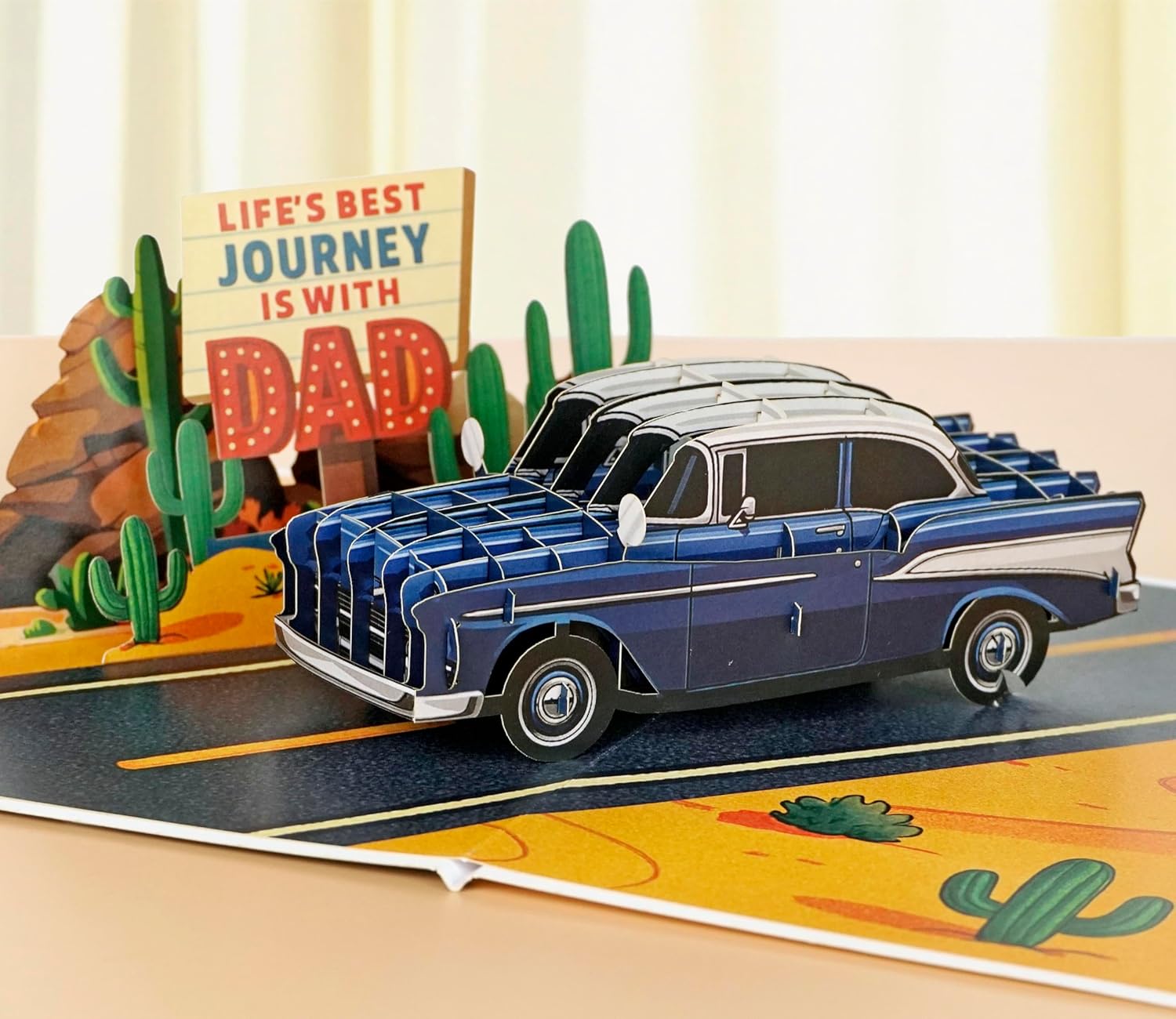 CUTPOPUP 3D Birthday Pop Up Card with Classic Car
