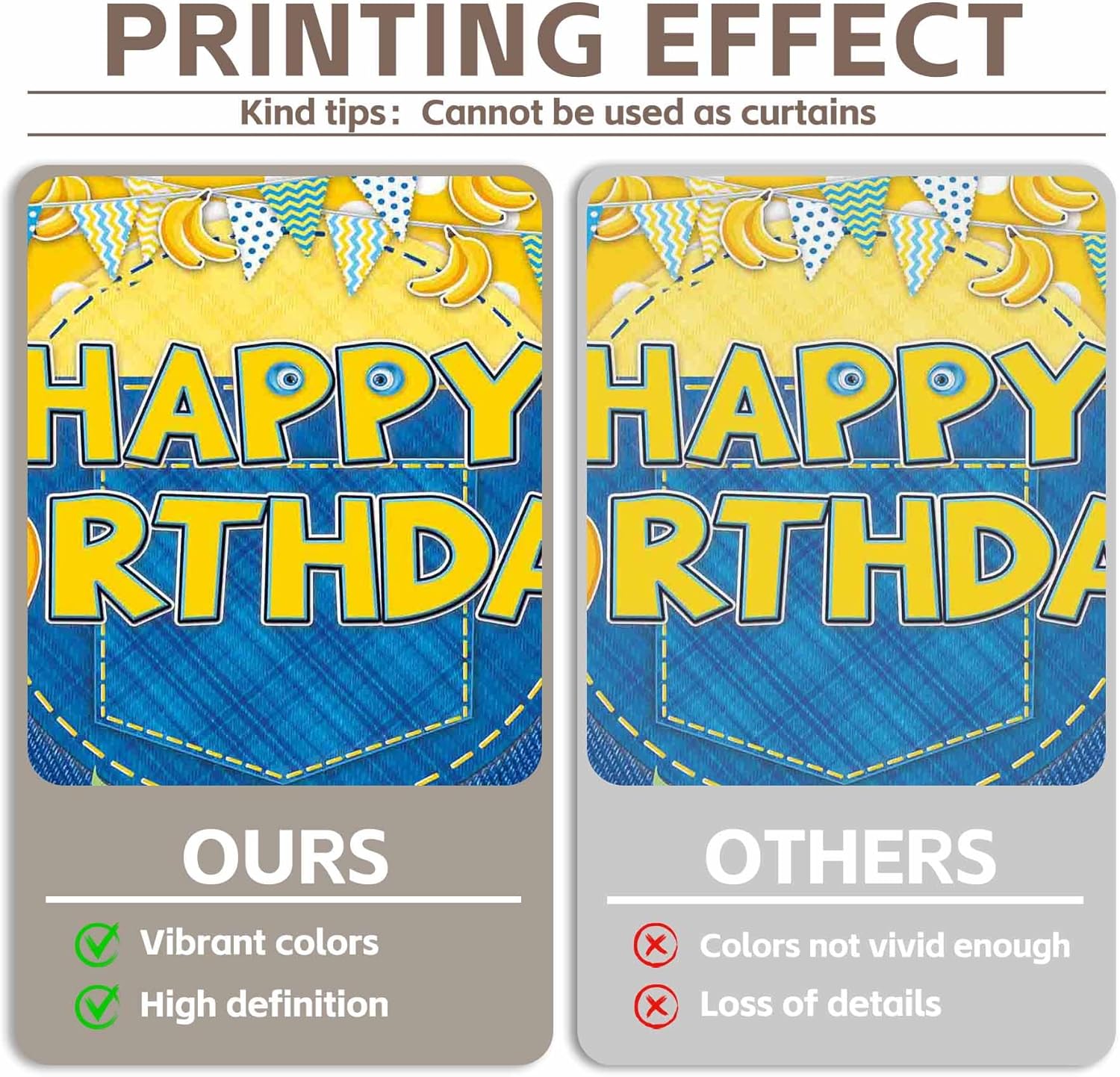 Yellow Jeans Cartoon Birthday Photo Background