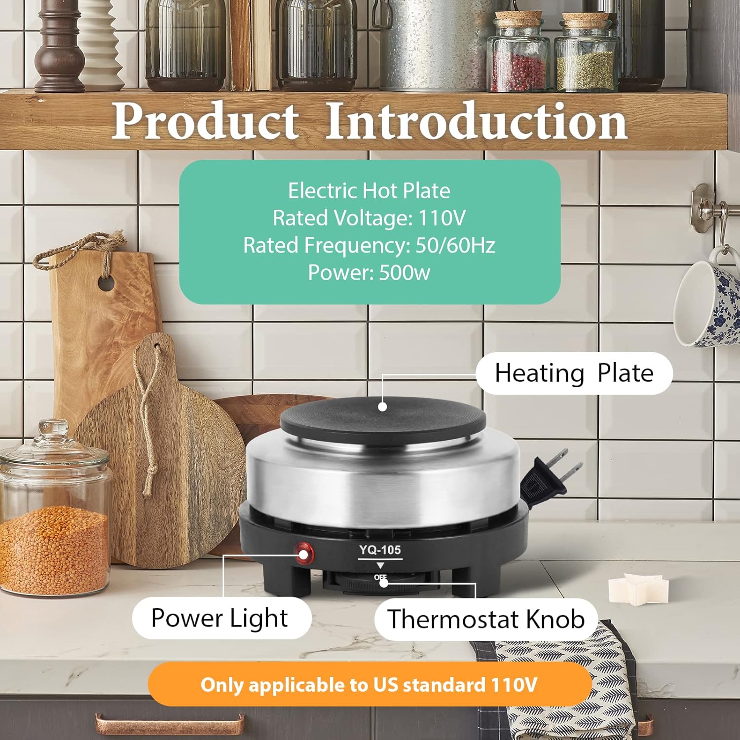 DIY Candle Making Kit with Electric Hot Plate and 5lbs Soy Wax Flakes