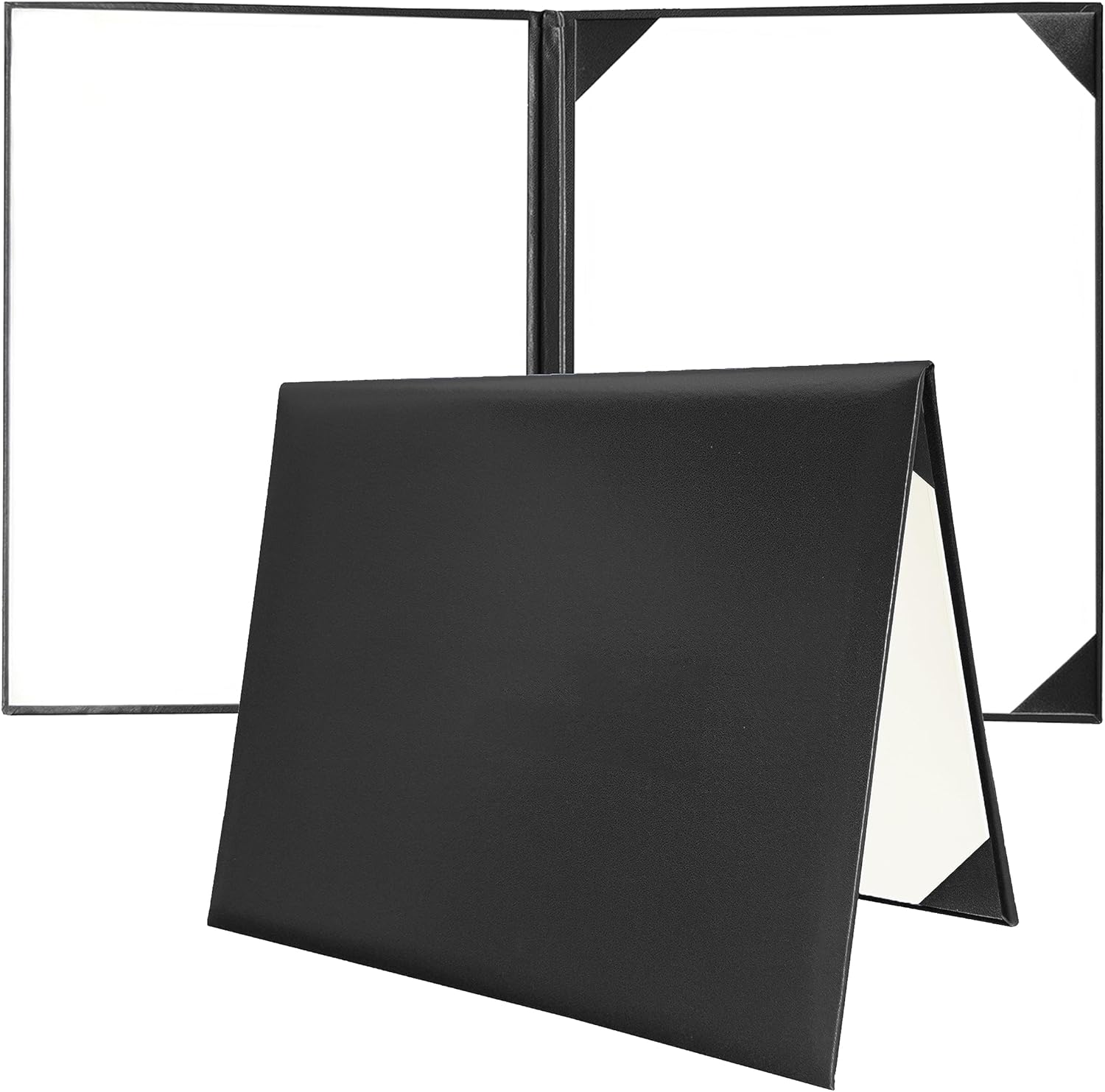 Diploma Cover 85x11 Black Leather Holder