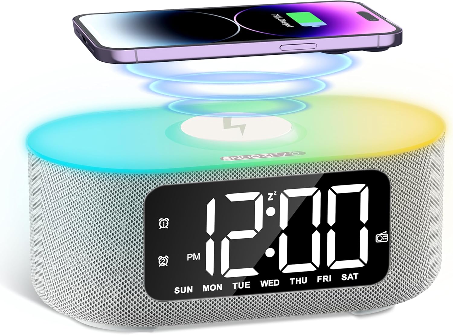 JALL Smart Alarm Clock with Bluetooth Speaker and Nightlight