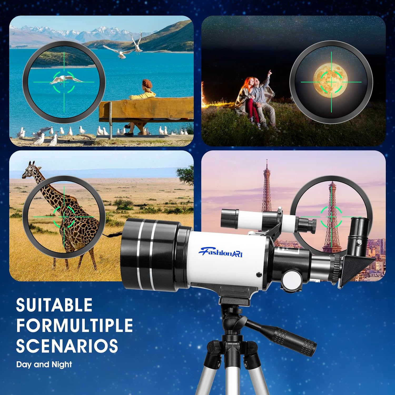 Kids Beginner Telescope with 70mm Aperture and 300mm Focal Length