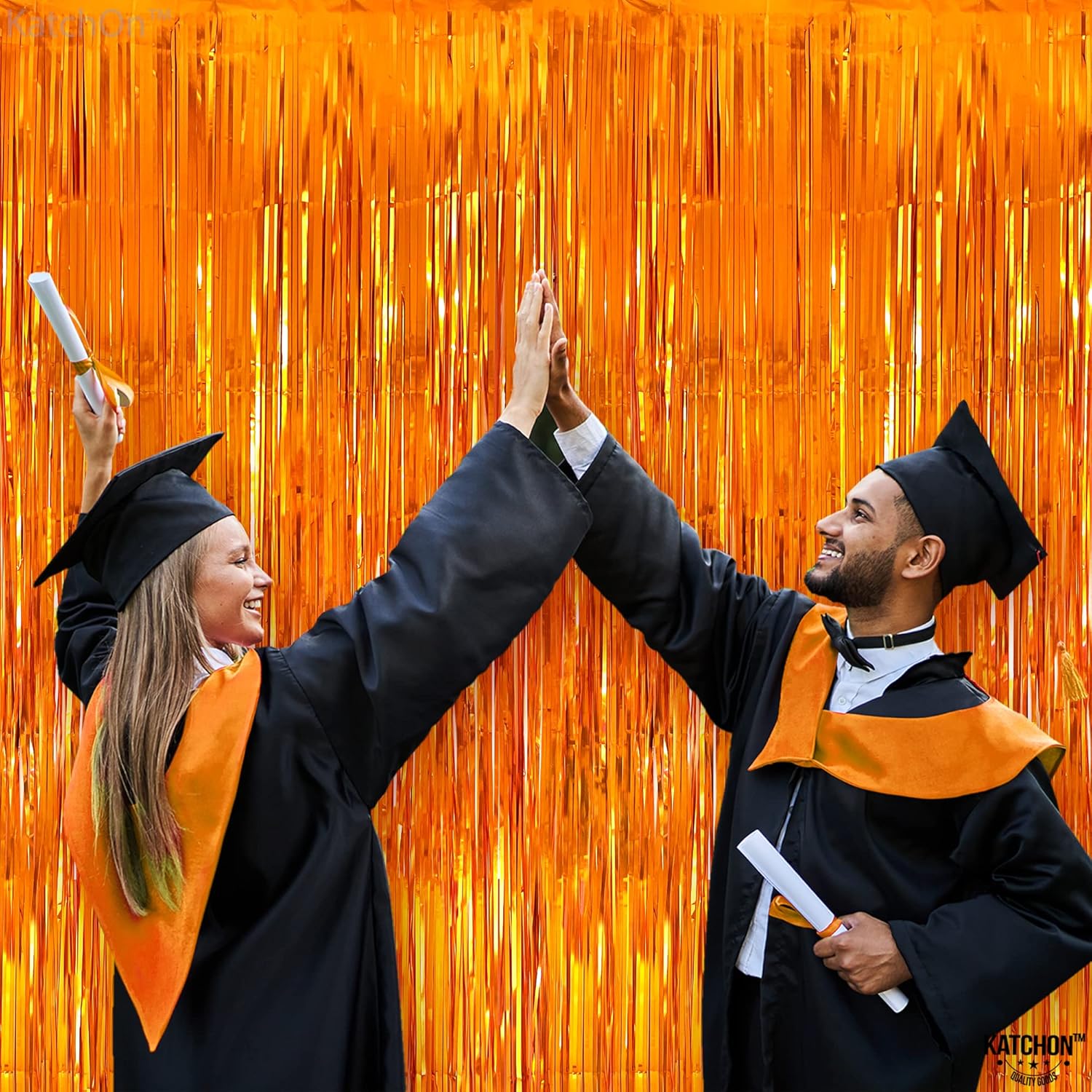 Orange Streamers Pack of 2 Basketball Party Backdrop