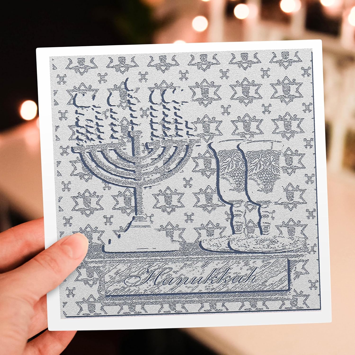 3dRose Hanukkah Menorah Greeting Cards Set of 12