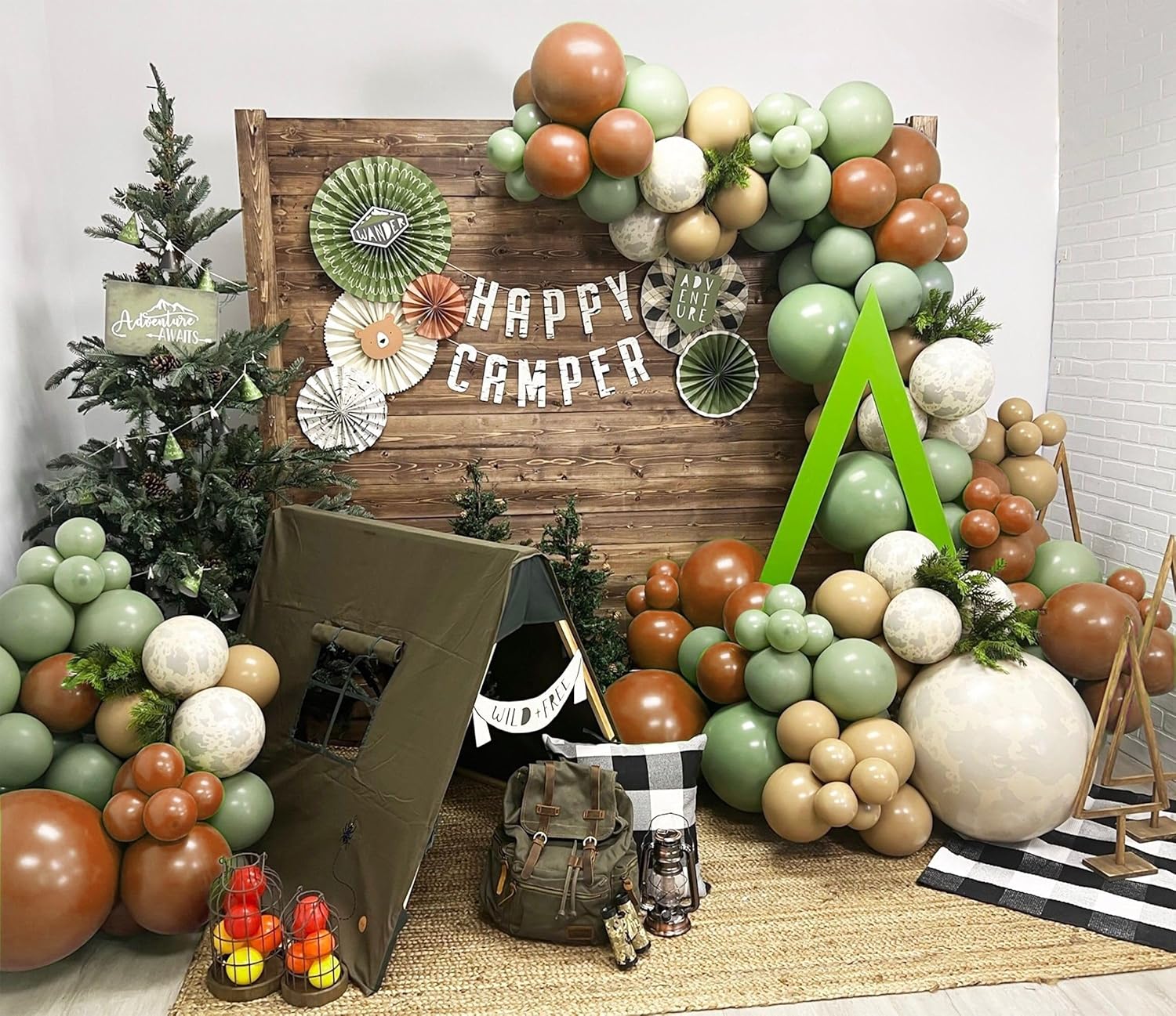 Enanal Happy Camper Balloon Arch Kit 146pcs
