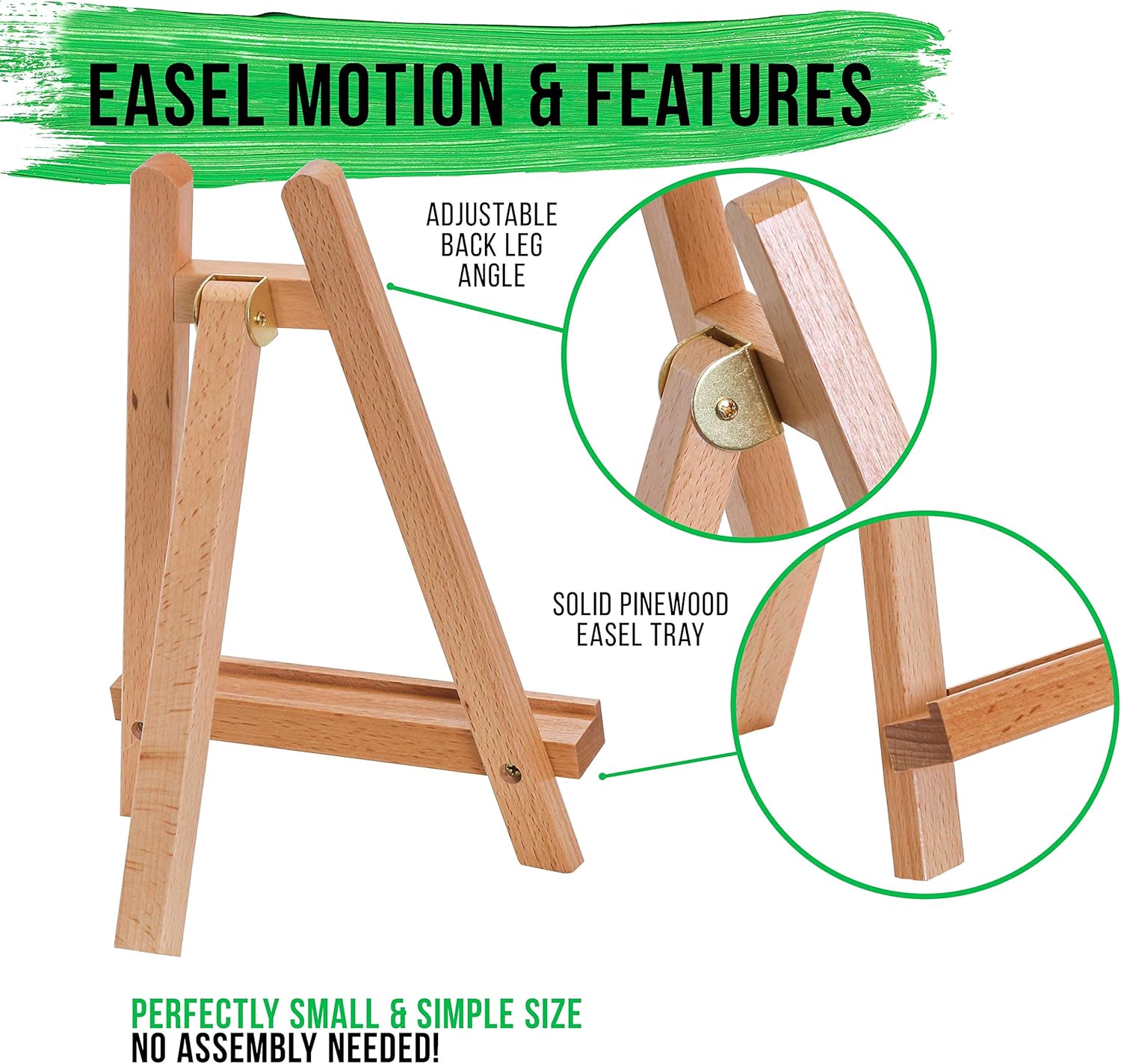 US Art Supply 8x8 Stretched Canvas Easel Kit 6 Pack