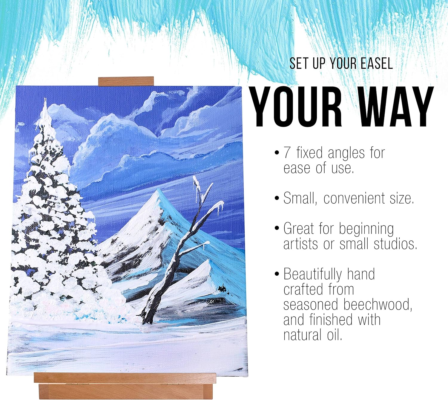 US Art Supply Venice H-Frame Tabletop Easel