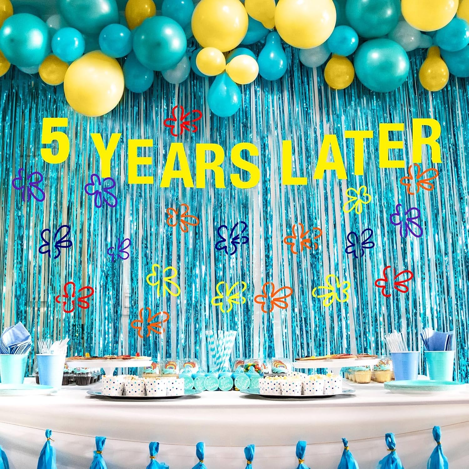 Cartoon Sponge Birthday Banner Decorations Set