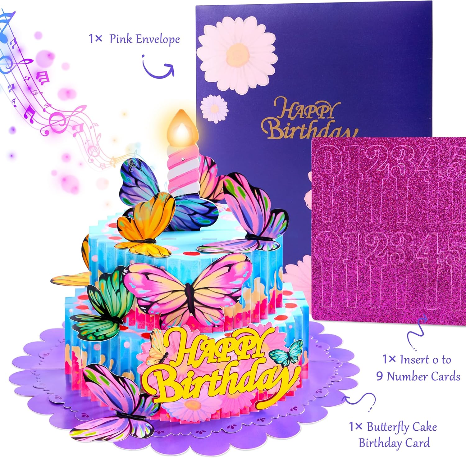Airpark 3D Pop Up Birthday Card with LED Light and Music