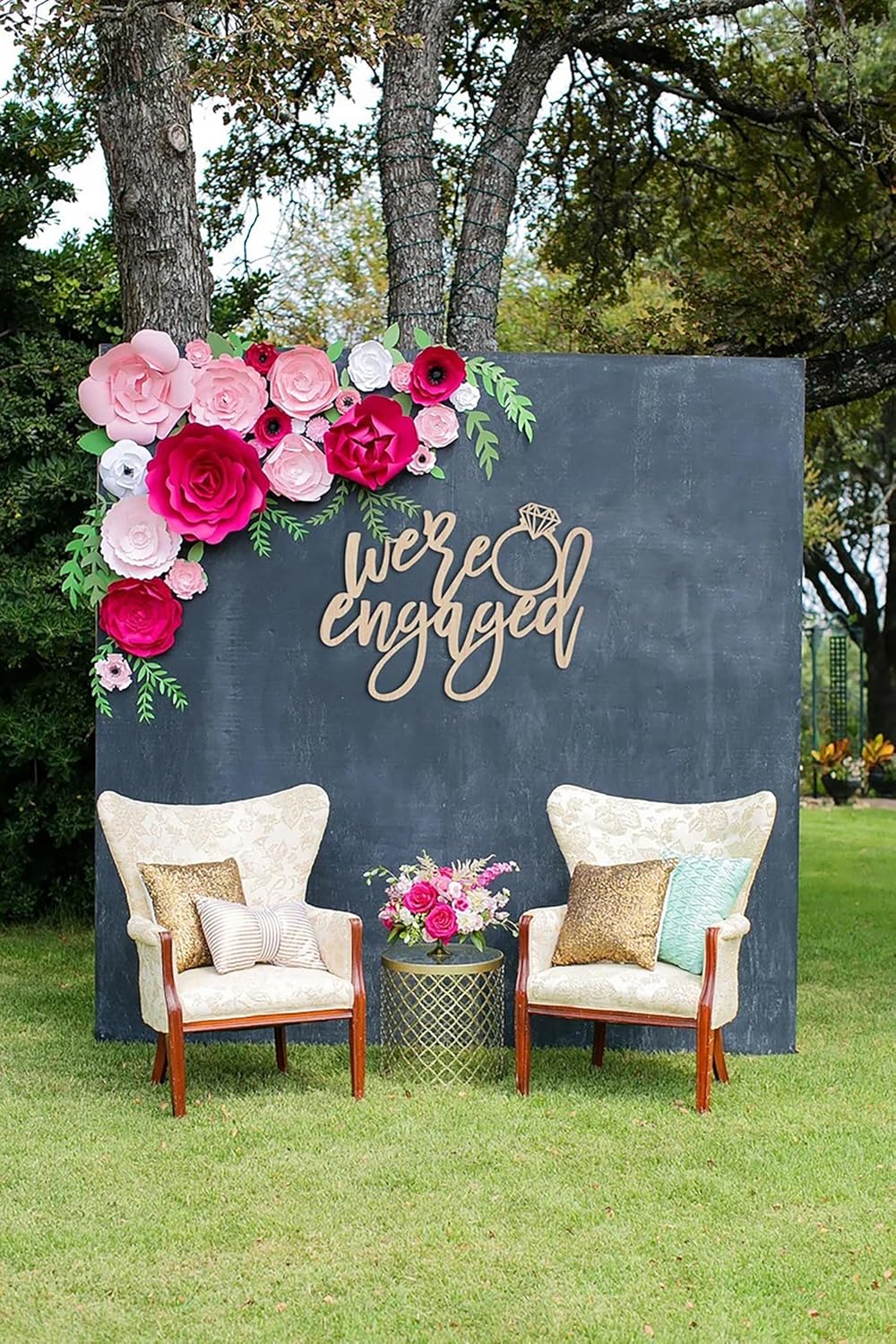 Were Engaged Wooden Sign for Engagement Party Decor