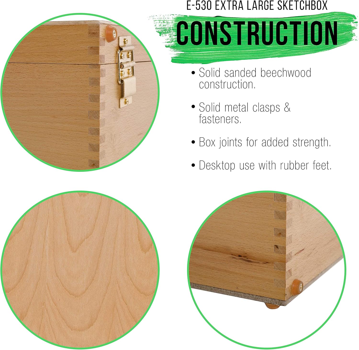 US Art Supply Extra Large 2 Drawer Wood Easel with Storage