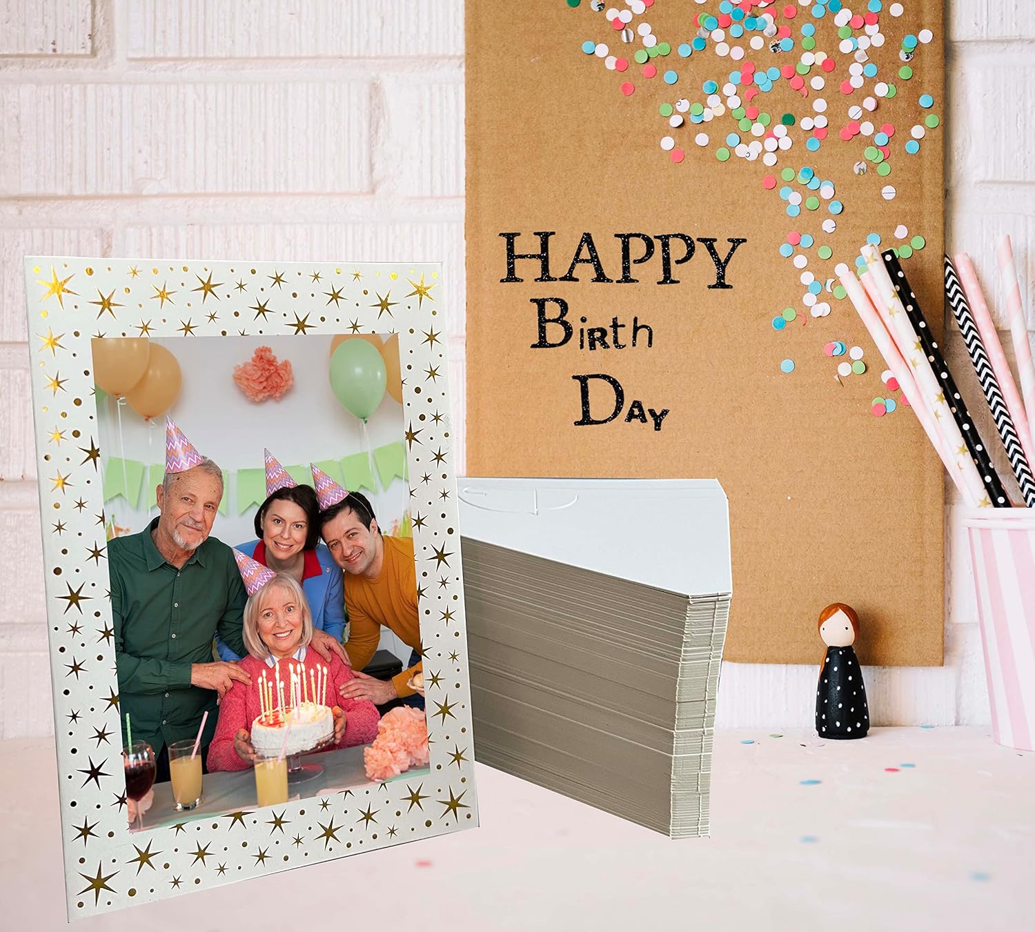 7 Inch Self Stick Cardboard Easel Backs Pack of 60
