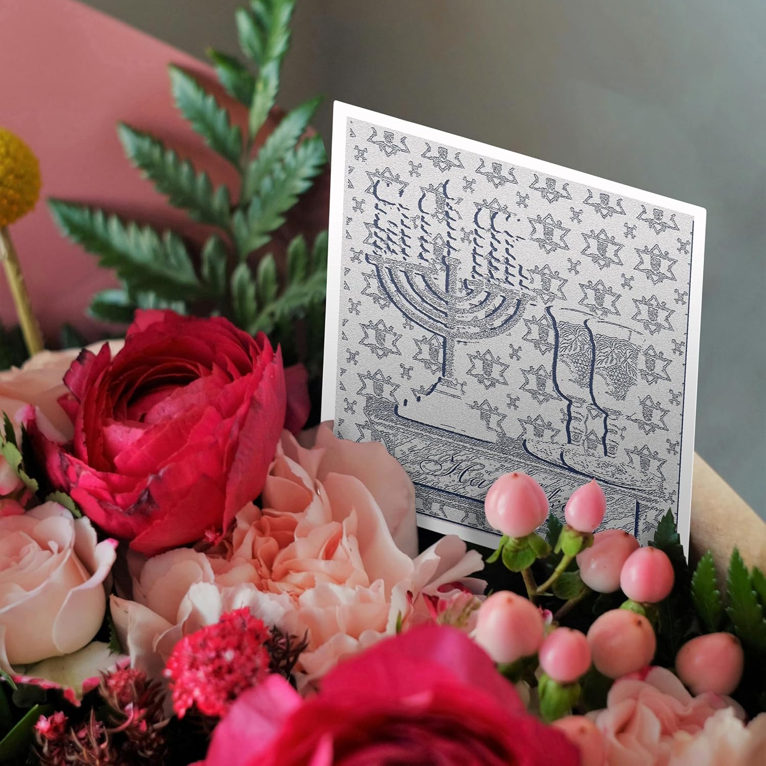 3dRose Hanukkah Menorah Greeting Cards Set of 12