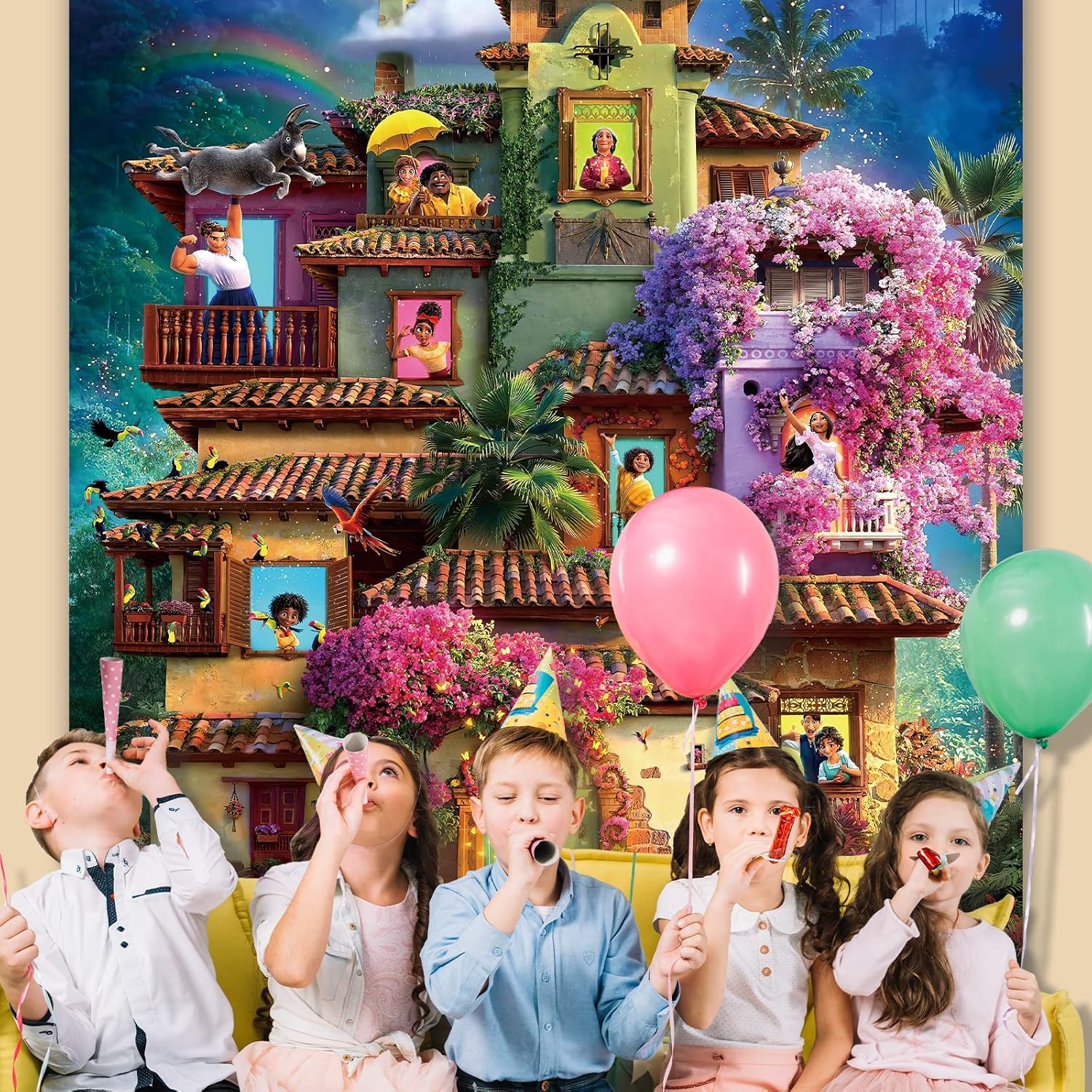 Magic House Backdrop 7x5FT for Birthday Parties